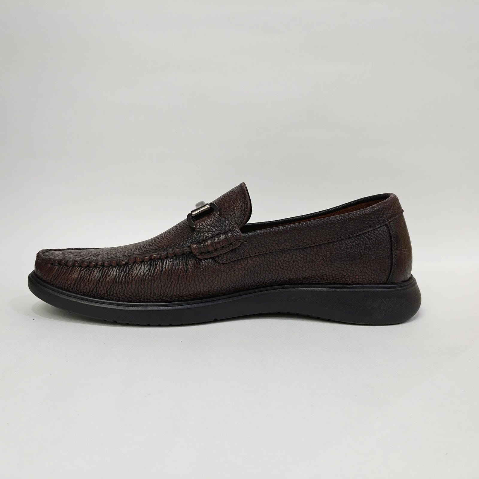 Men’s Middle Ankle Loafers – StepUpStyle Slip-On Shoes (Black / Brown)