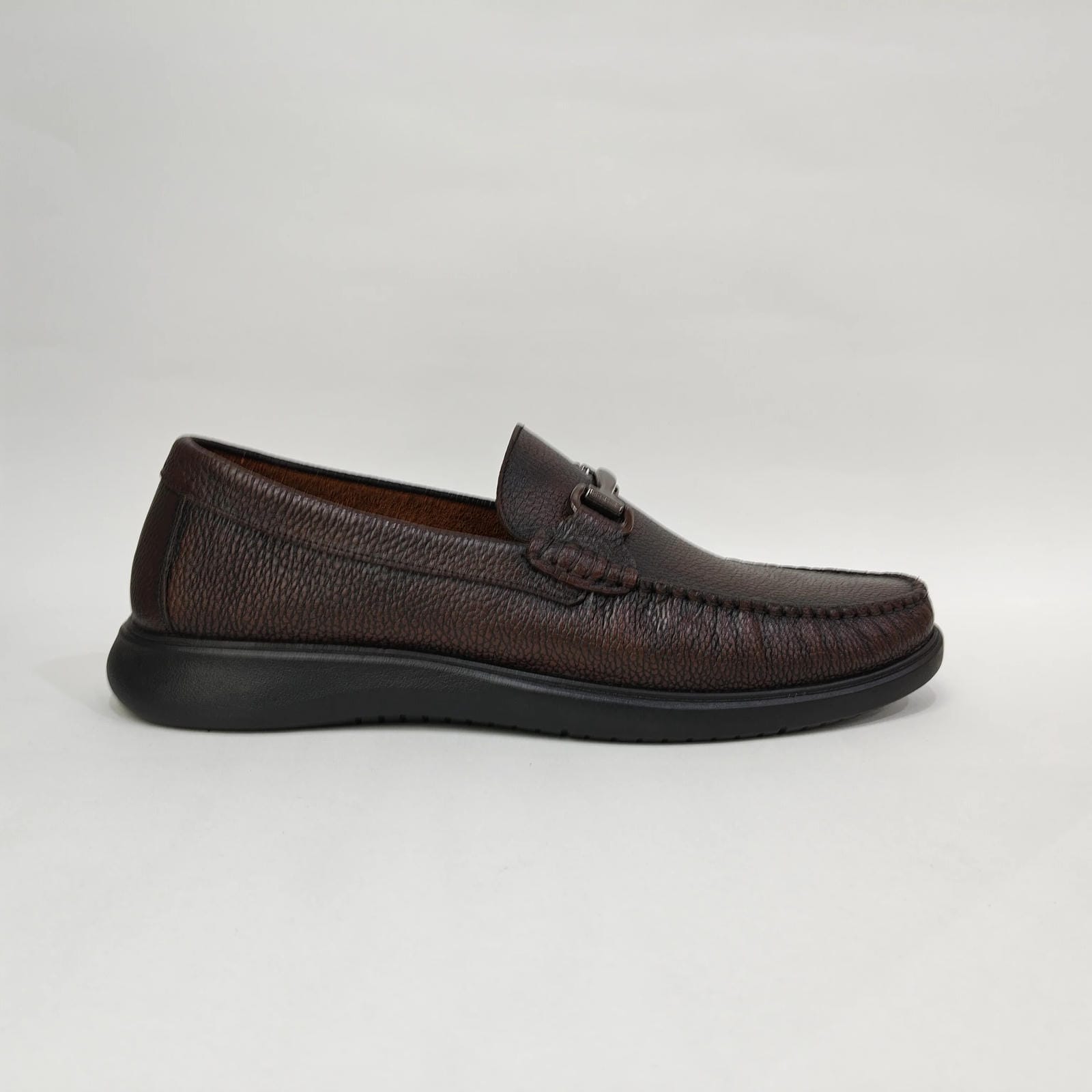 Men’s Middle Ankle Loafers – StepUpStyle Slip-On Shoes (Black / Brown)