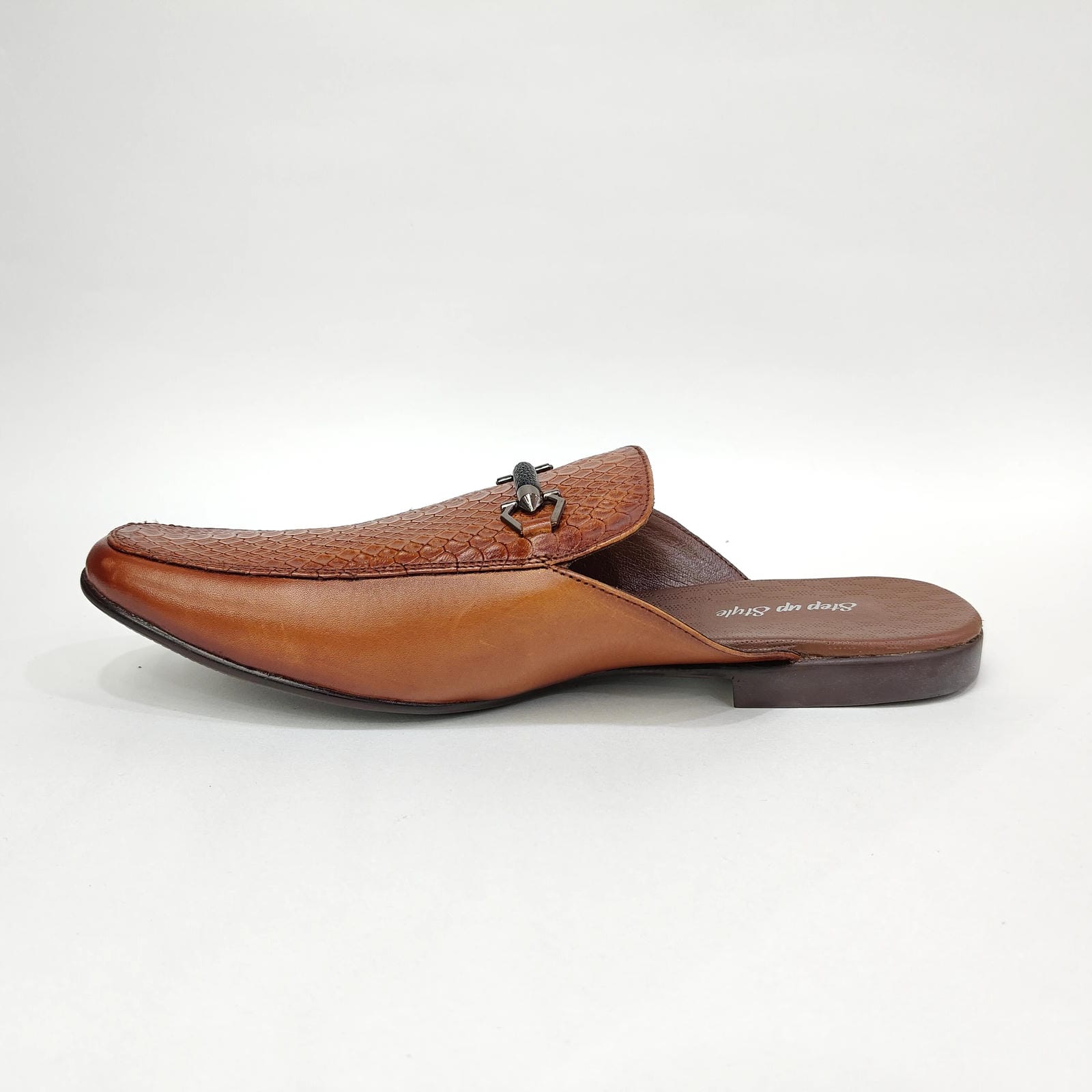 Men’s Cut Loafers with Snake Shell Pattern – Slip-On Shoes (Black / Brown / Tan)