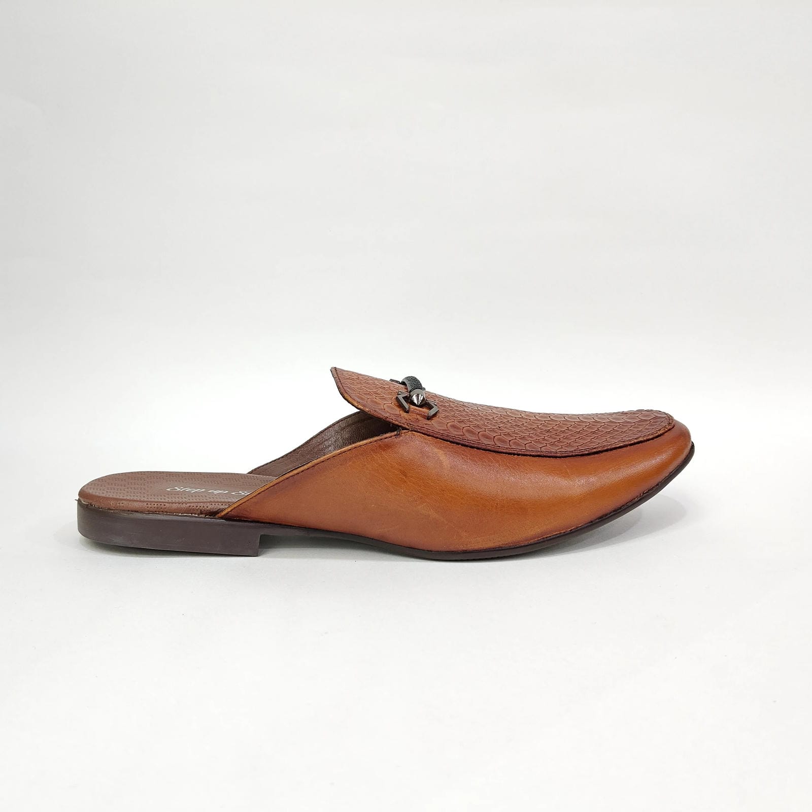 Men’s Cut Loafers with Snake Shell Pattern – Slip-On Shoes (Black / Brown / Tan)