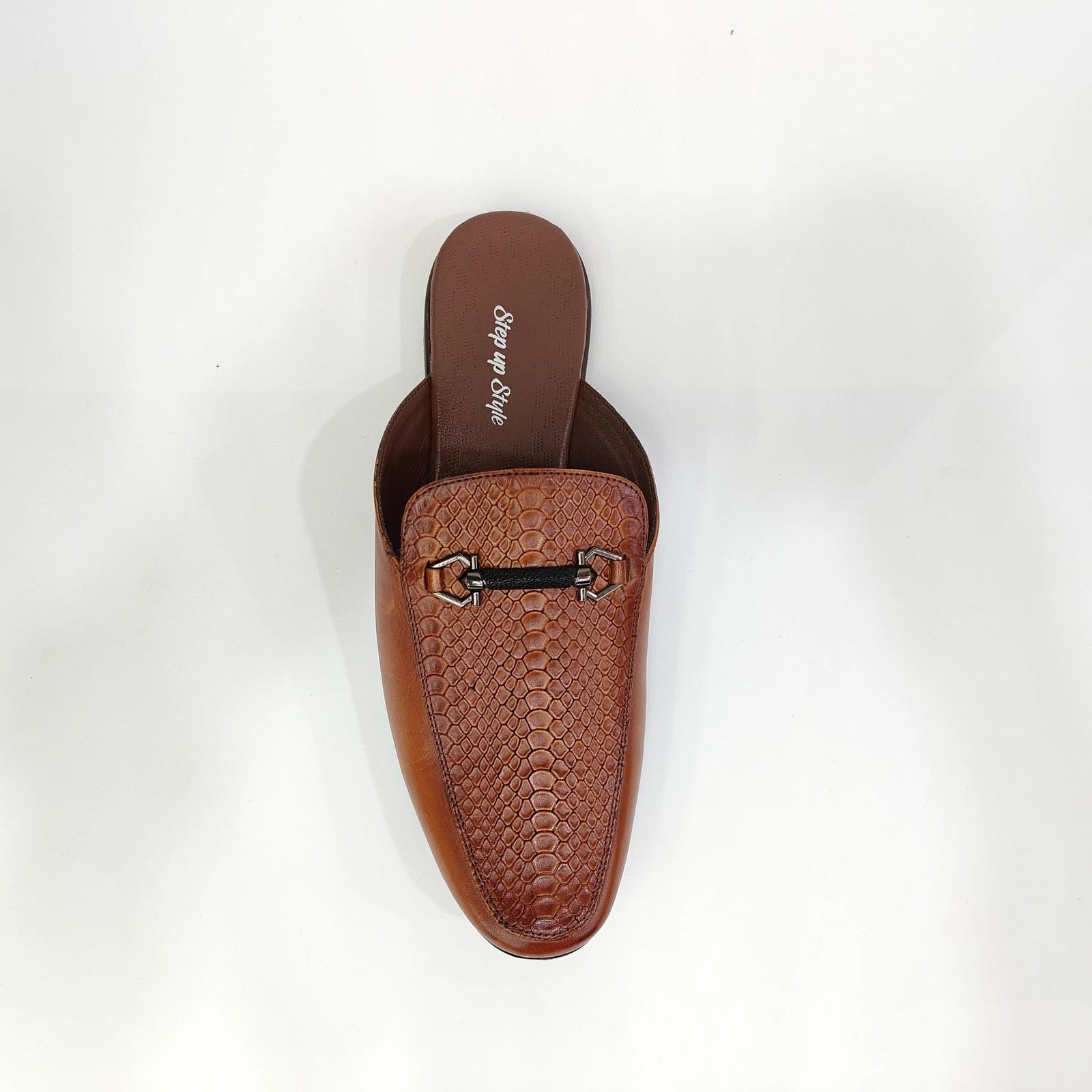 Men’s Cut Loafers with Snake Shell Pattern – Slip-On Shoes (Black / Brown / Tan)