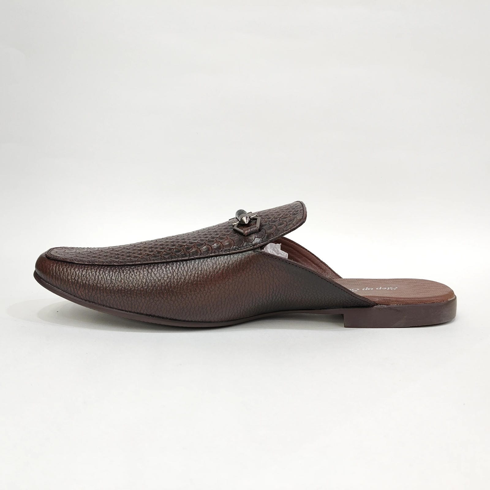 Men’s Cut Loafers with Snake Shell Pattern – Slip-On Shoes (Black / Brown / Tan)