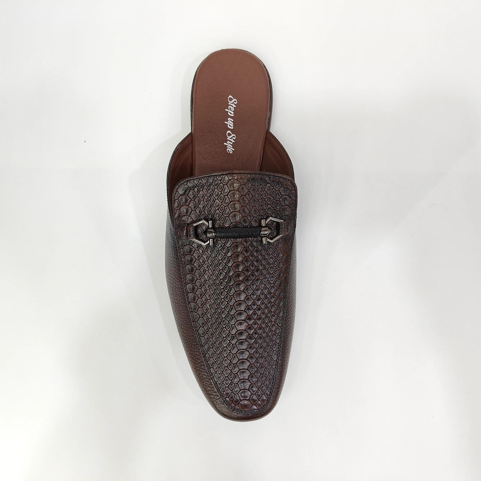Men’s Cut Loafers with Snake Shell Pattern – Slip-On Shoes (Black / Brown / Tan)