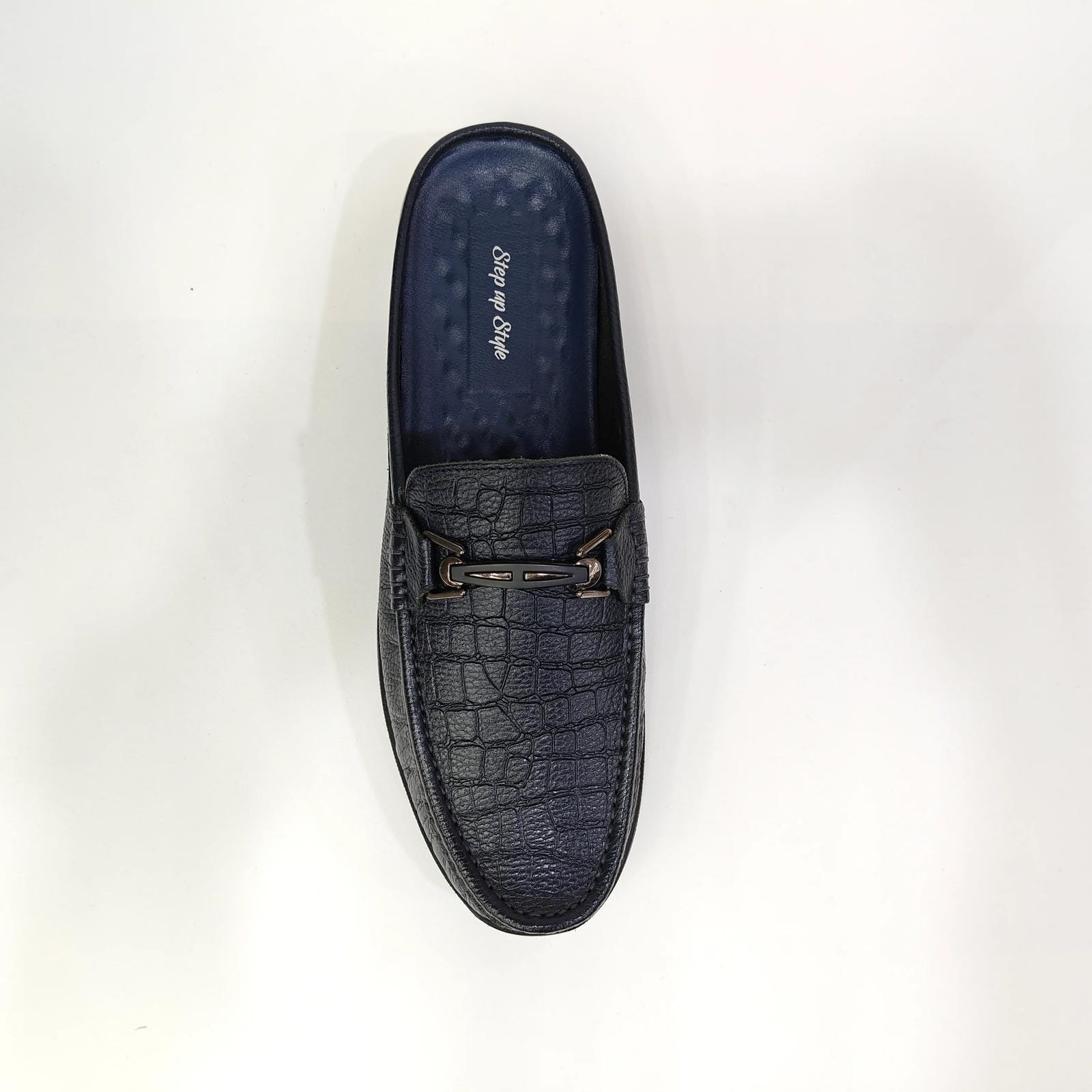 Men’s Cut Boots – Slip-On Loafers (Black / Blue)