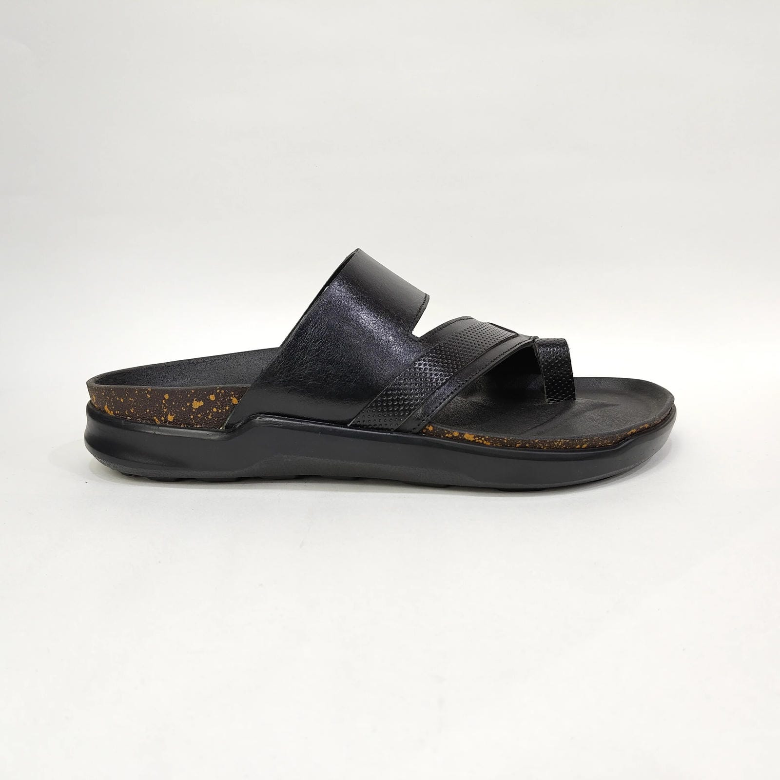 Men’s Comfort Chappal – Genuine Leather Black