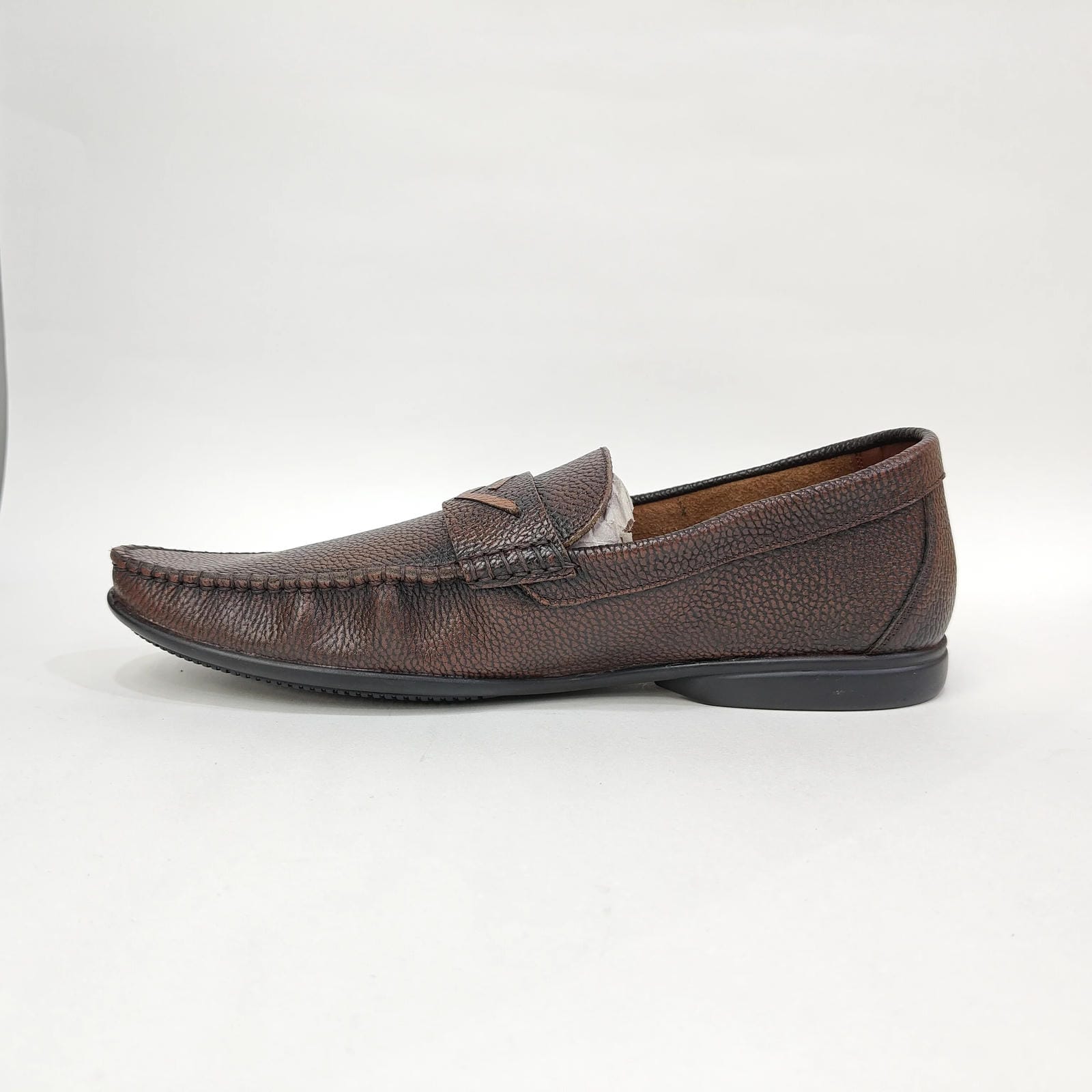 Men’s Genuine Leather Loafer – Black & Brown Slip-On Shoes