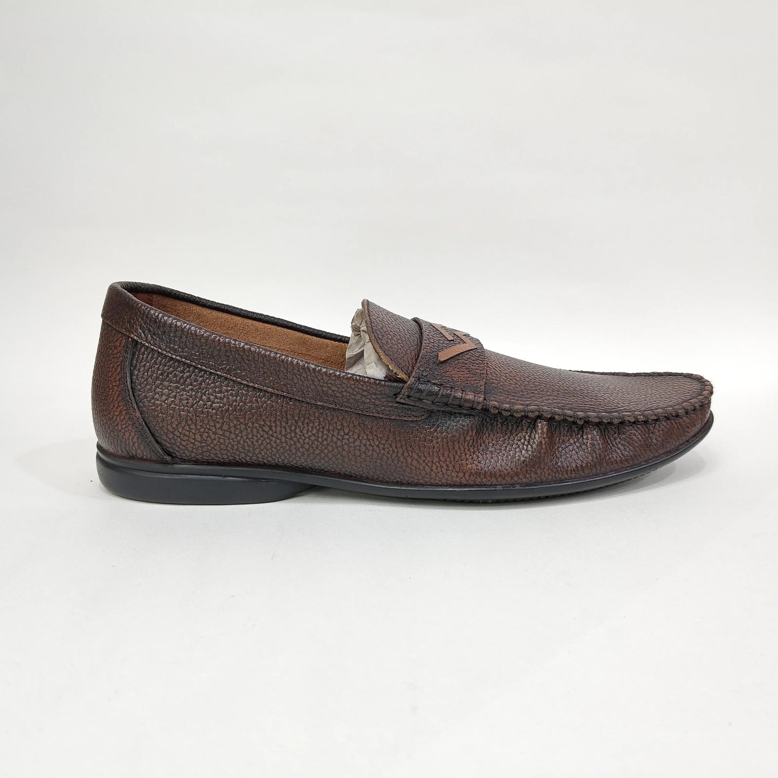 Men’s Genuine Leather Loafer – Black & Brown Slip-On Shoes