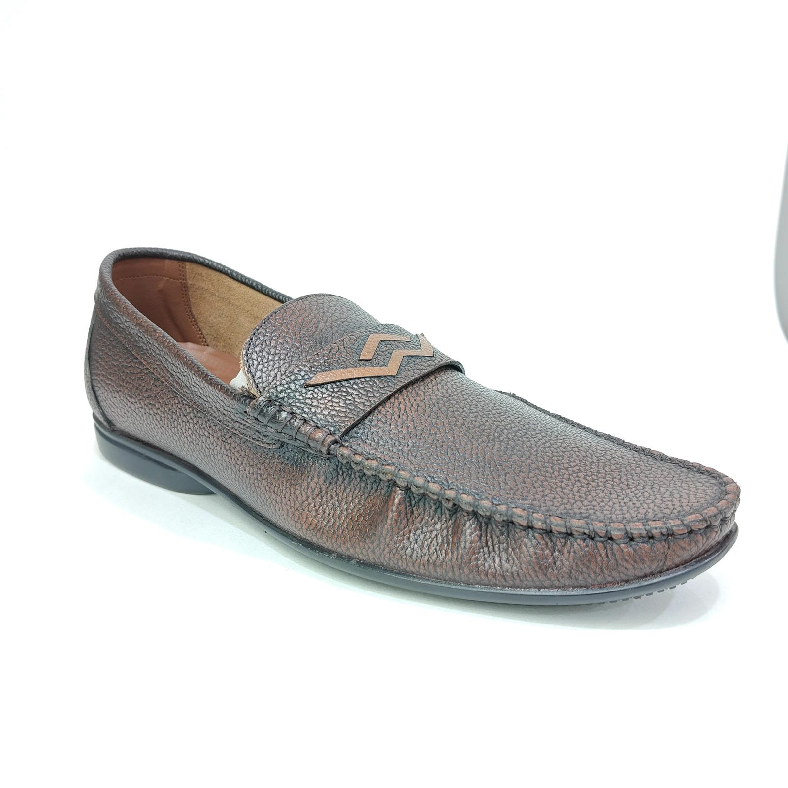 Men’s Genuine Leather Loafer – Black & Brown Slip-On Shoes