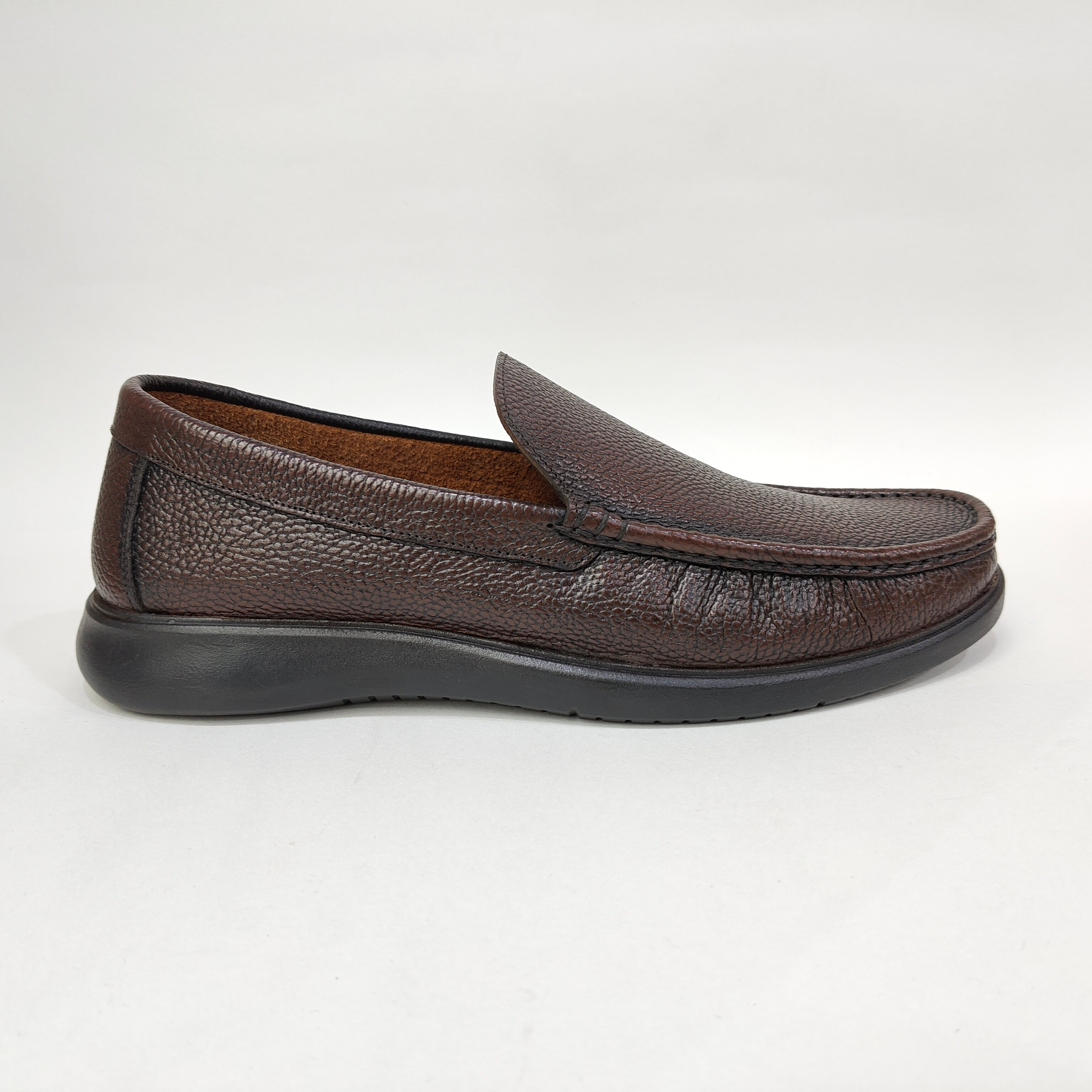 Men’s Genuine Leather Plain Boots – Brown & Black