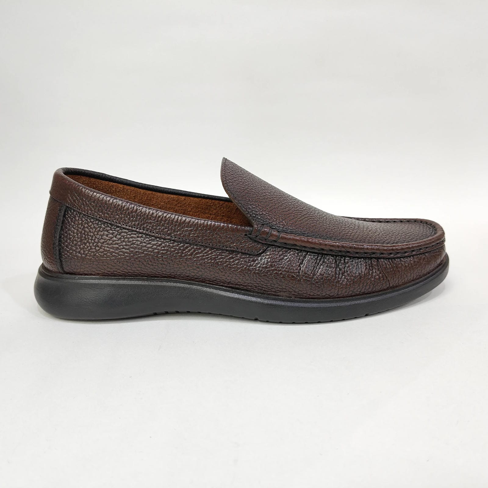 Men’s Genuine Leather Plain Boots – Brown & Black