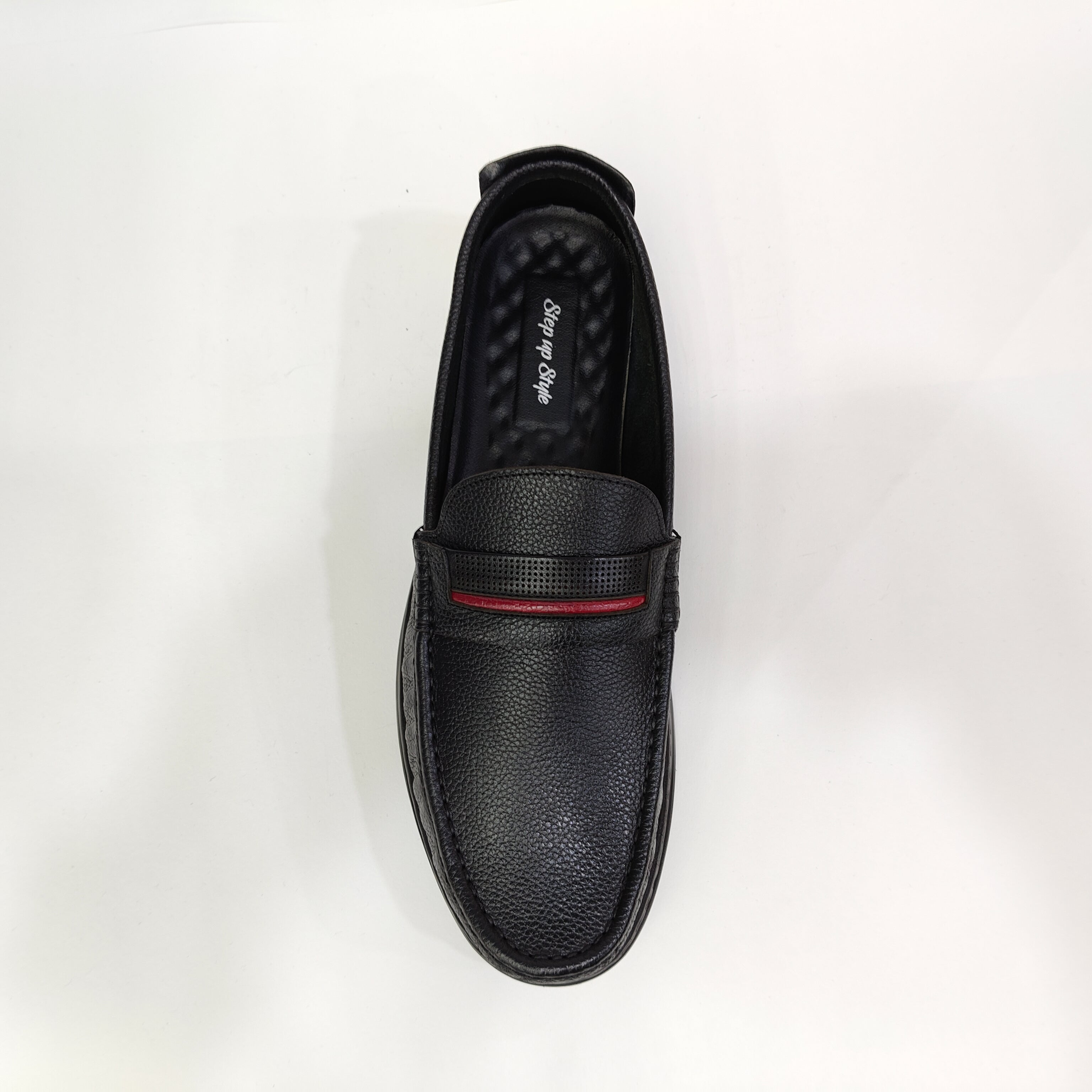 Men’s Red Line Net Loafers – Black & Maroon