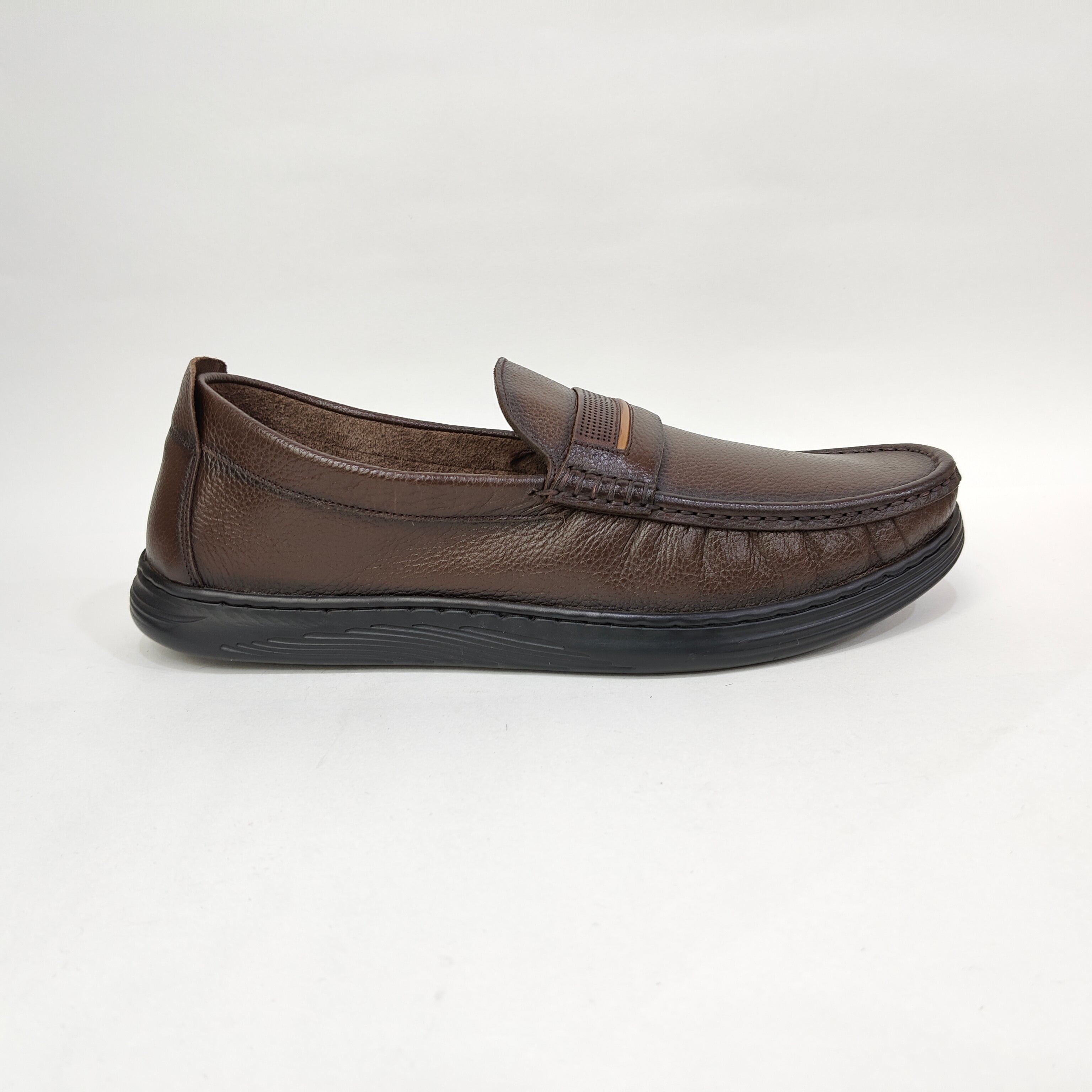 Men’s Red Line Net Loafers – Black & Maroon