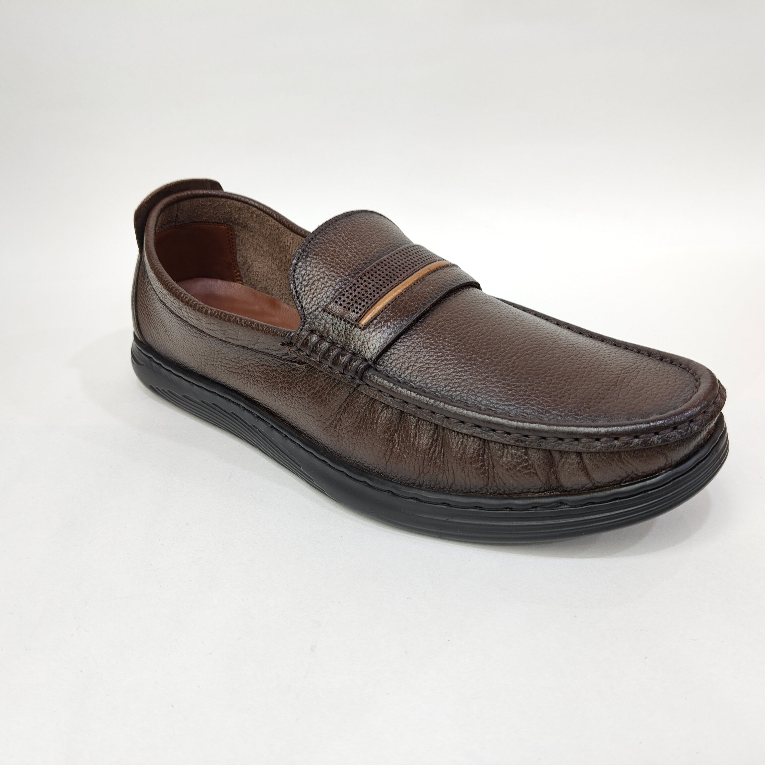 Men’s Red Line Net Loafers – Black & Maroon