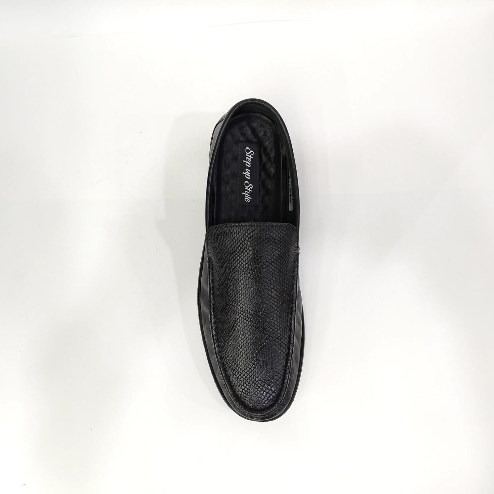 Men’s Lightweight Snake Shell Loafers – Black & Tan