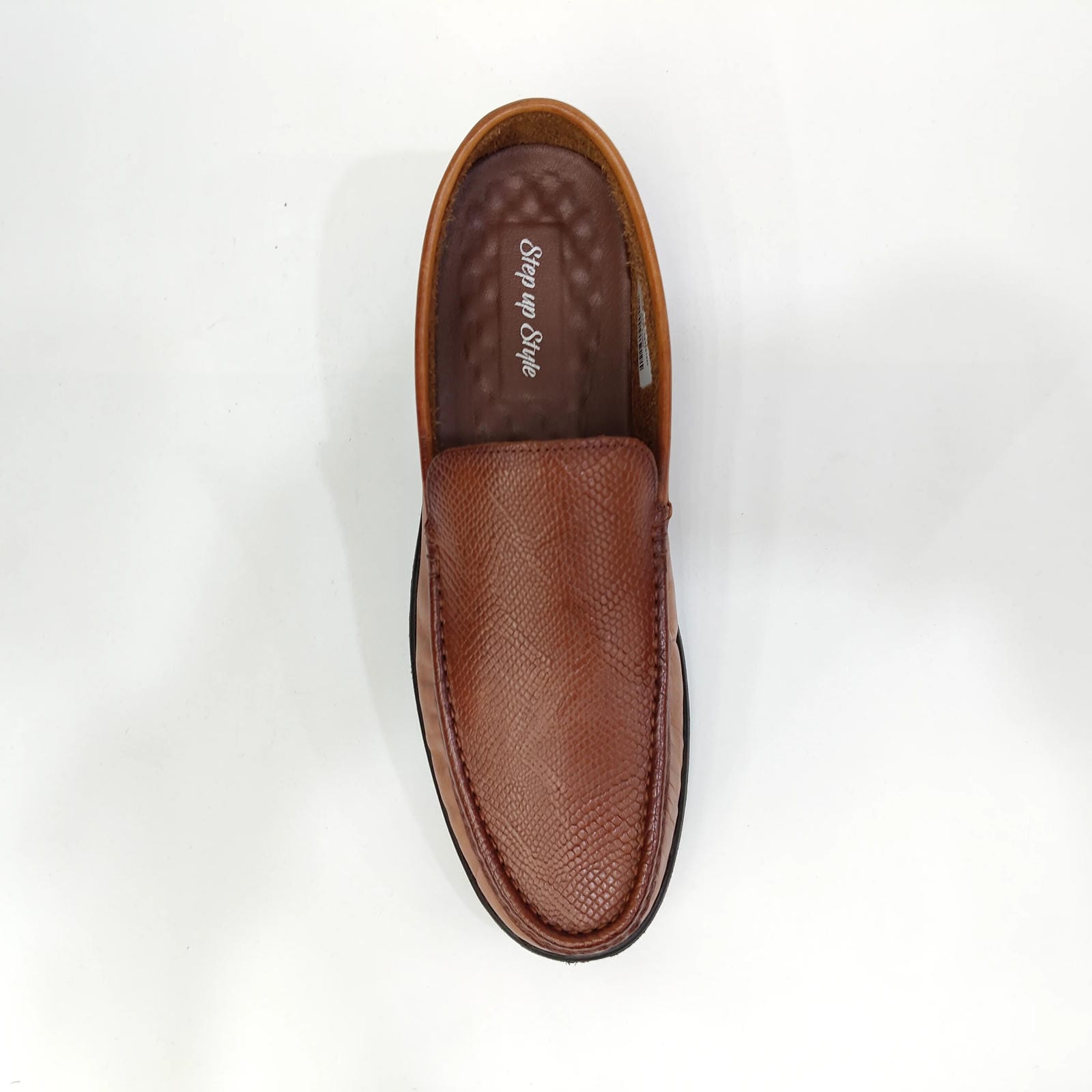 Men’s Lightweight Snake Shell Loafers – Black & Tan