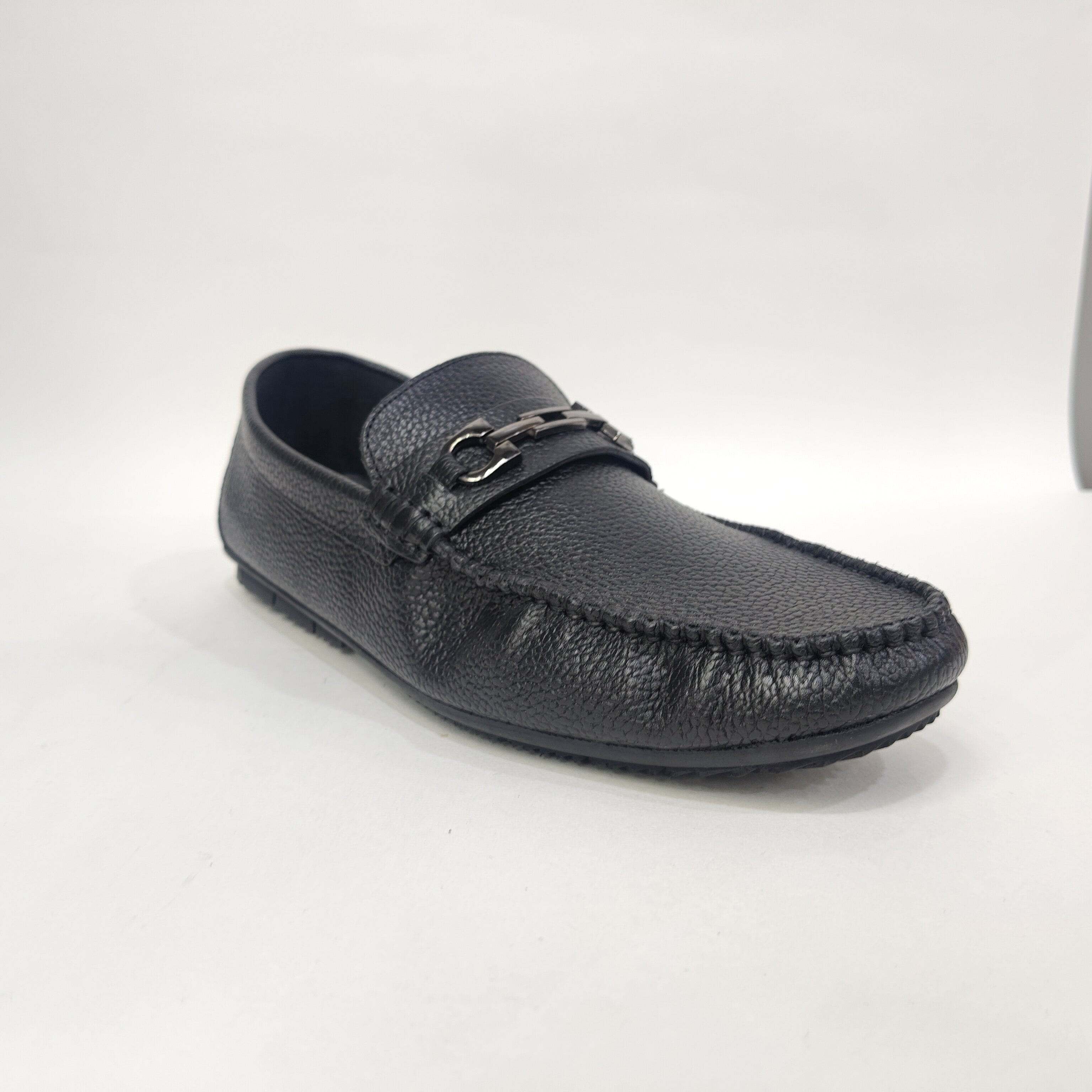 Men’s Genuine Leather Shoes with Rubber Sole – Black & Brown