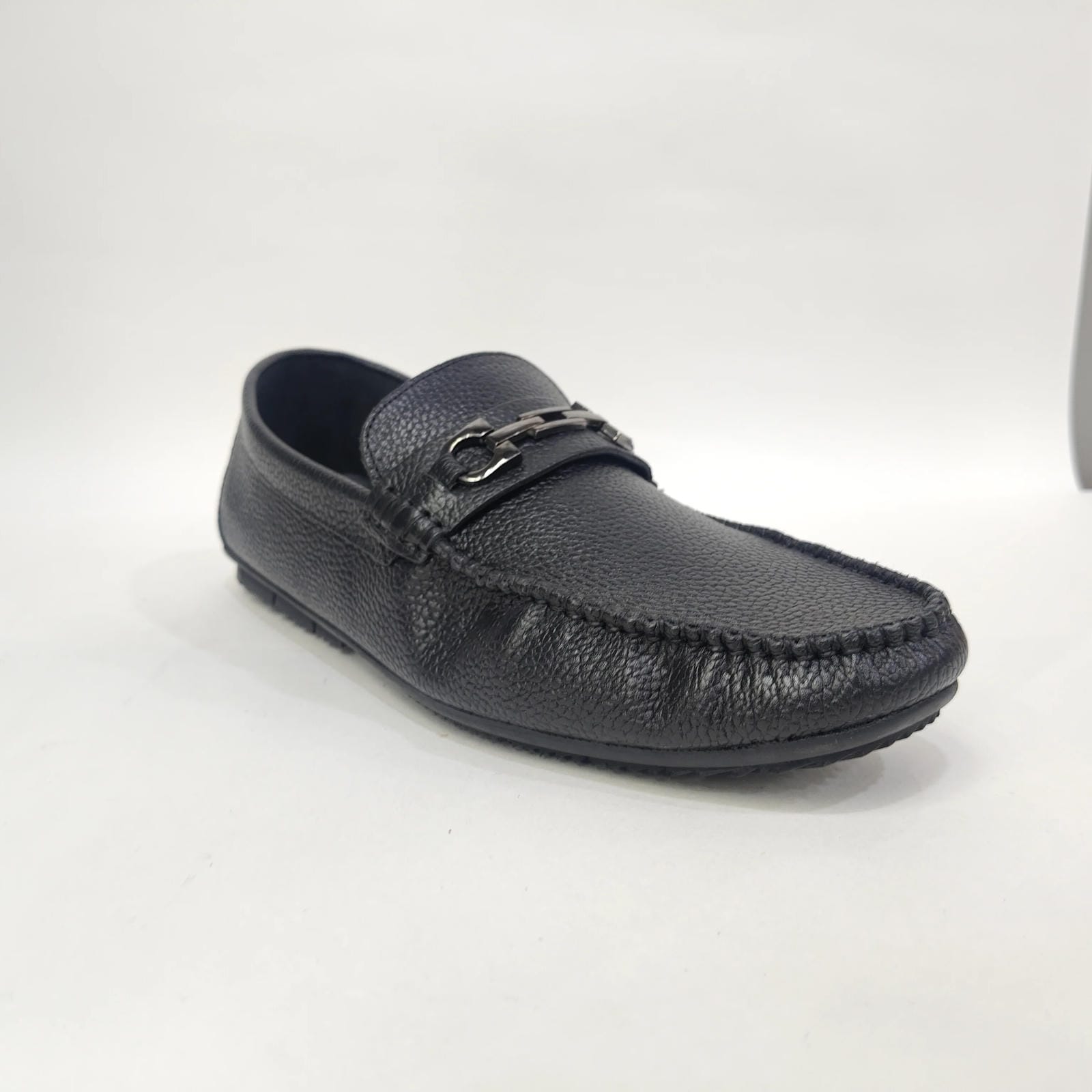Men’s Genuine Leather Shoes with Rubber Sole – Black & Brown