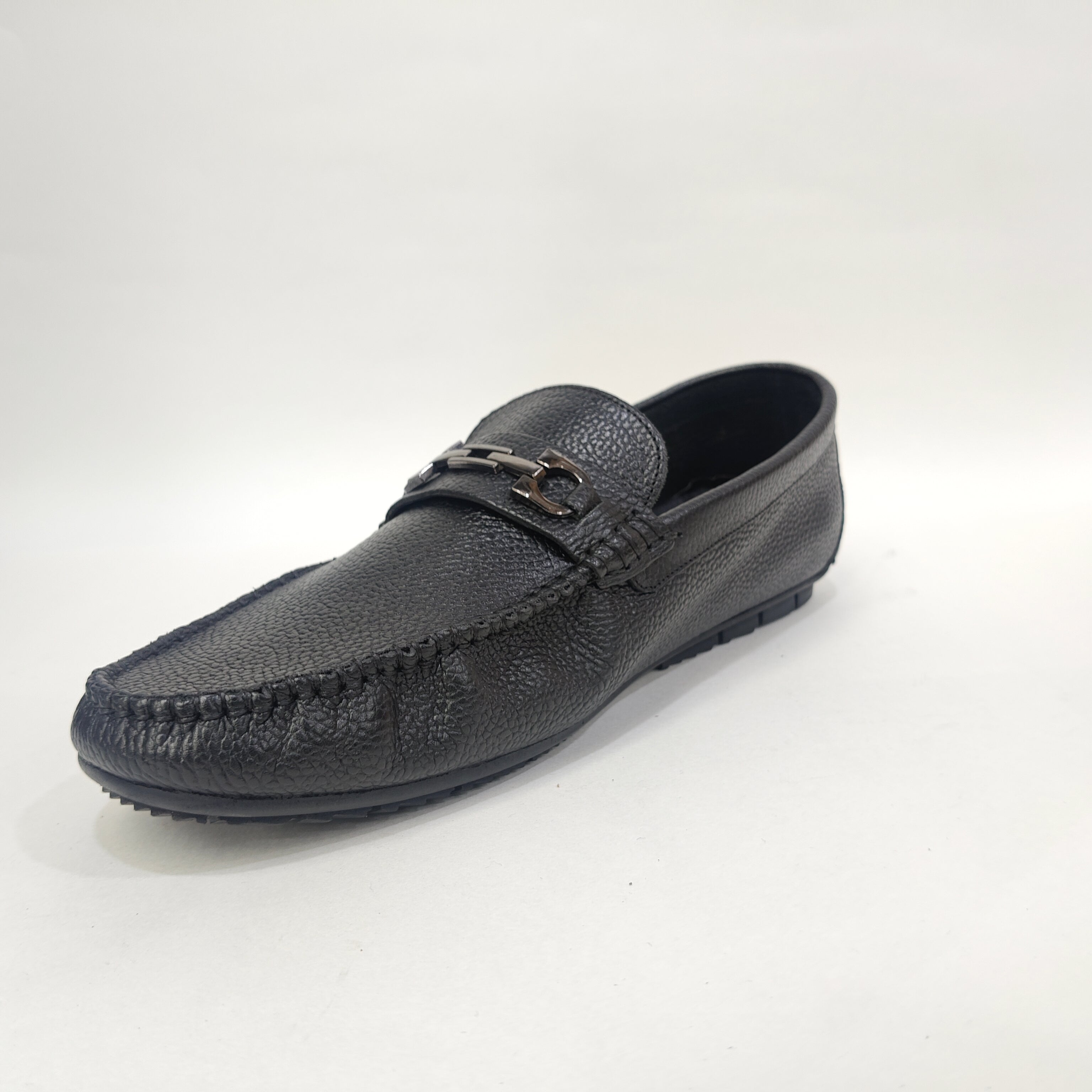 Men’s Genuine Leather Shoes with Rubber Sole – Black & Brown