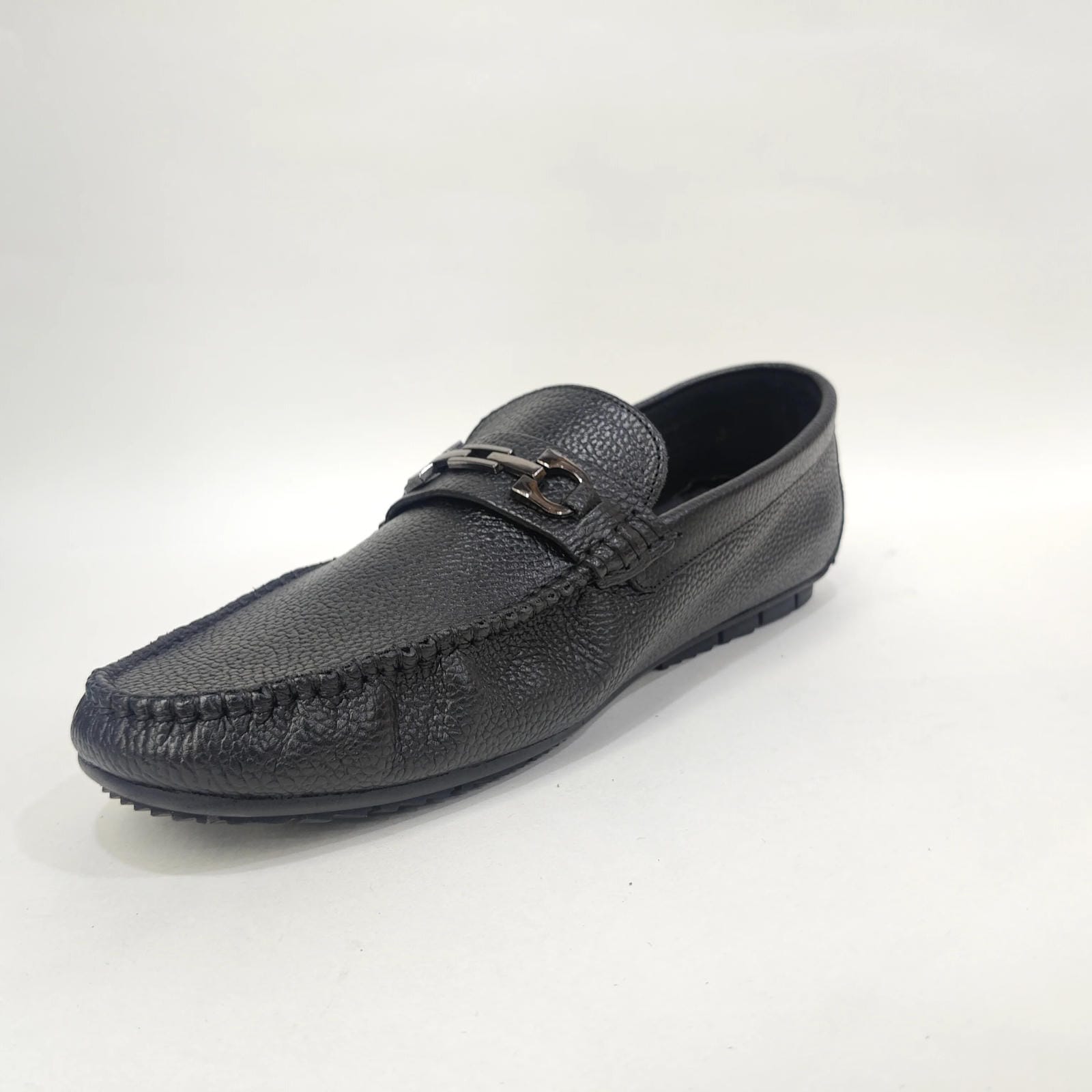 Men’s Genuine Leather Shoes with Rubber Sole – Black & Brown