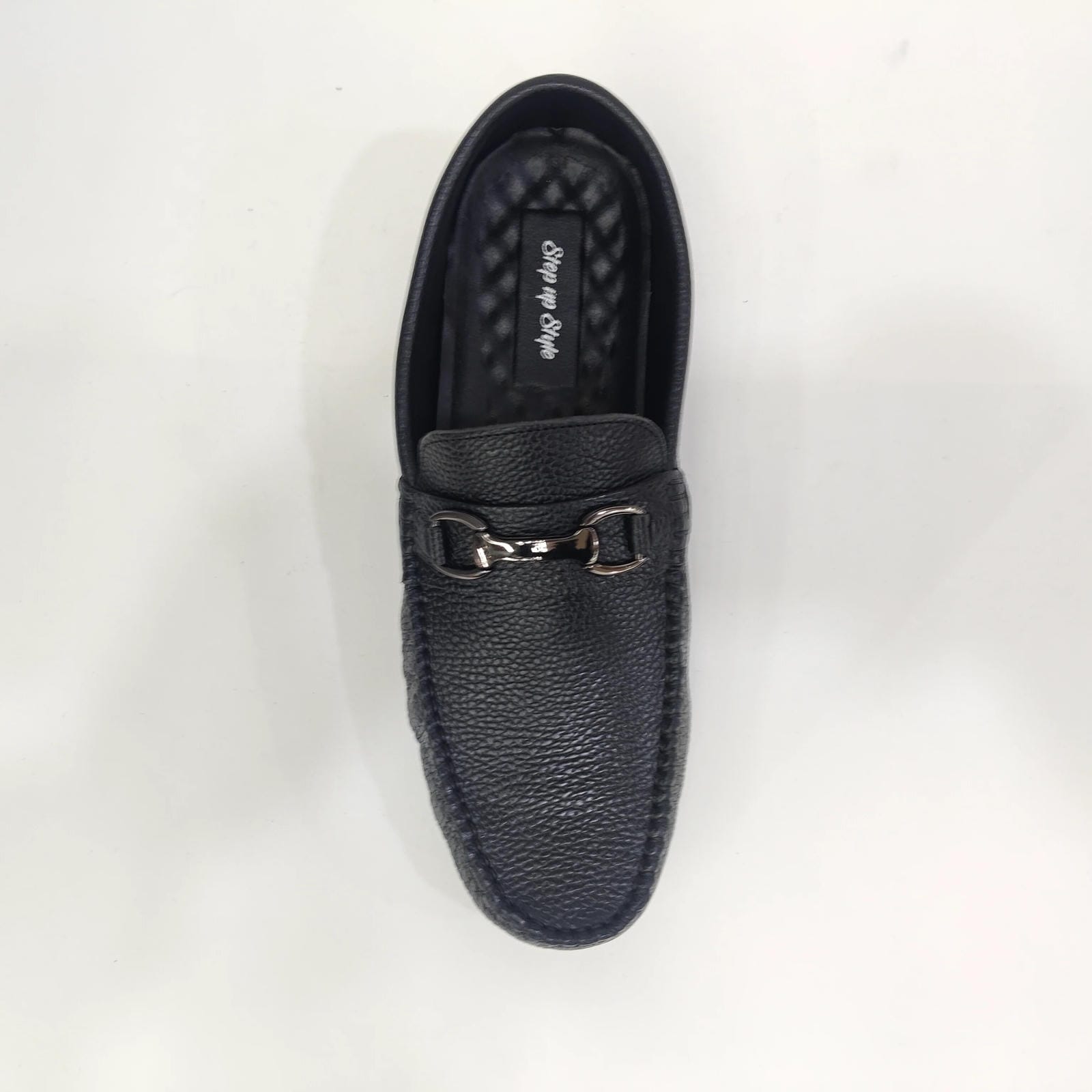 Men’s Genuine Leather Shoes – Black & Yellow