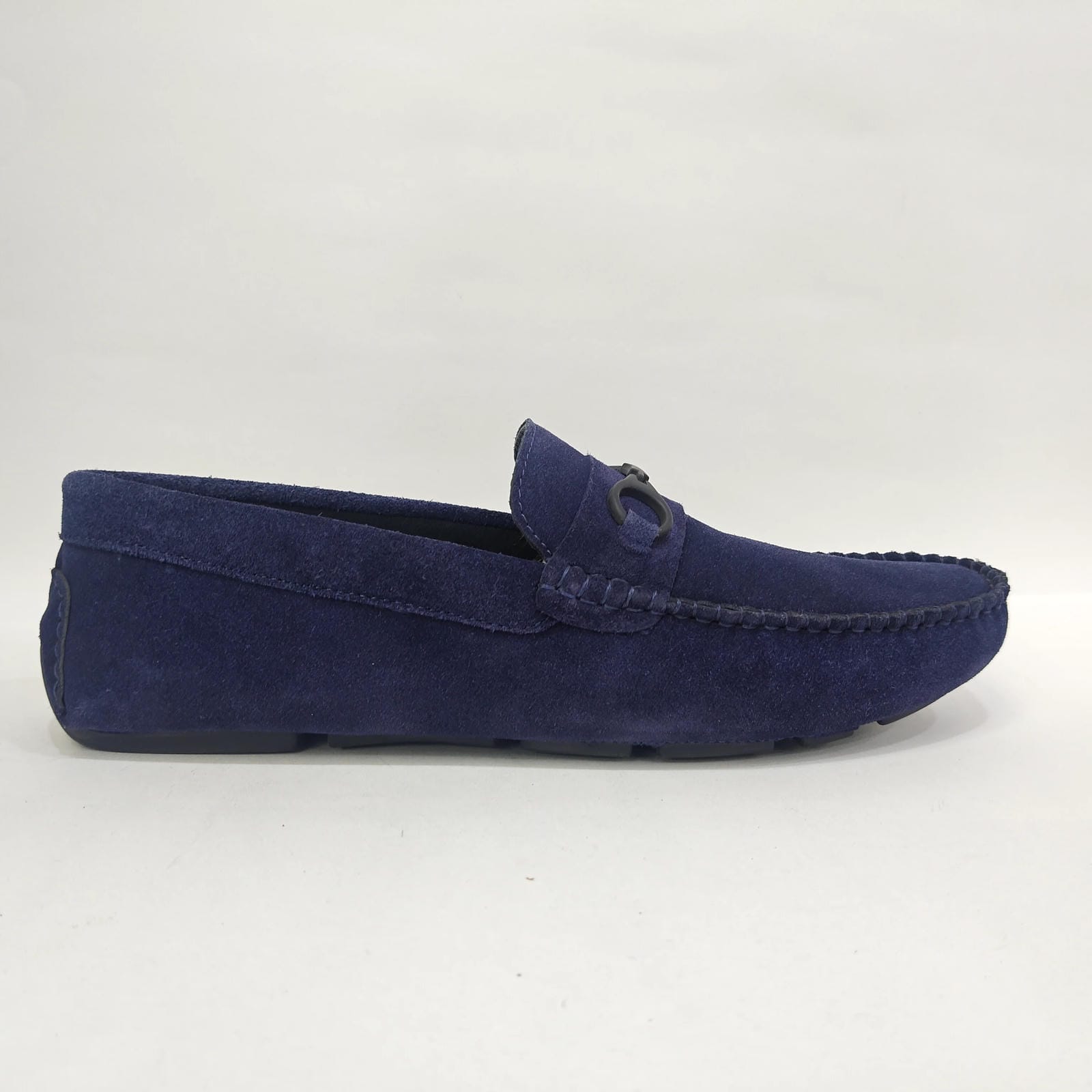 Leather shoes in sleek blue design, showcasing premium quality and modern style for men.