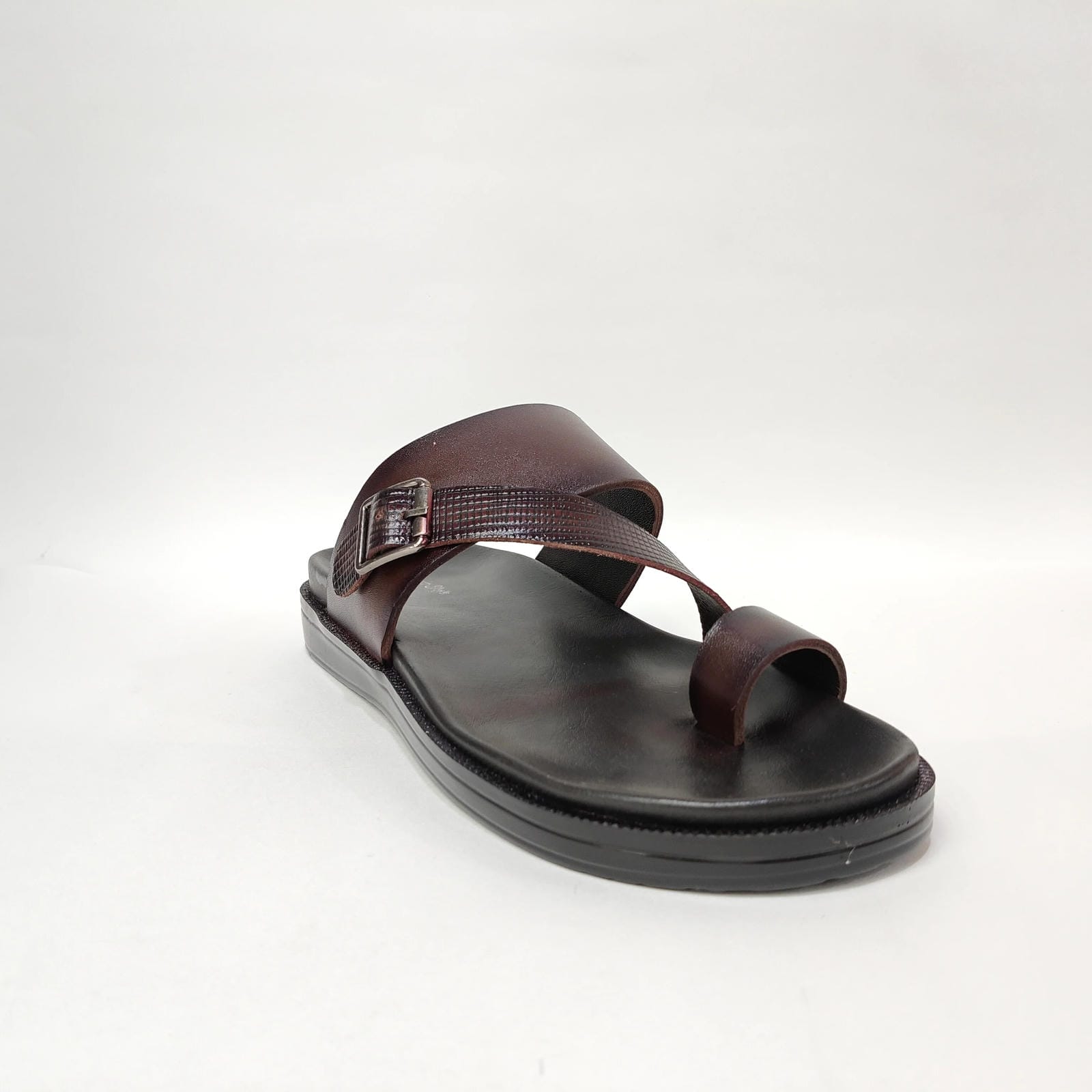 StepUpStyle Men’s Comfort Form Chappal – Black & Brown