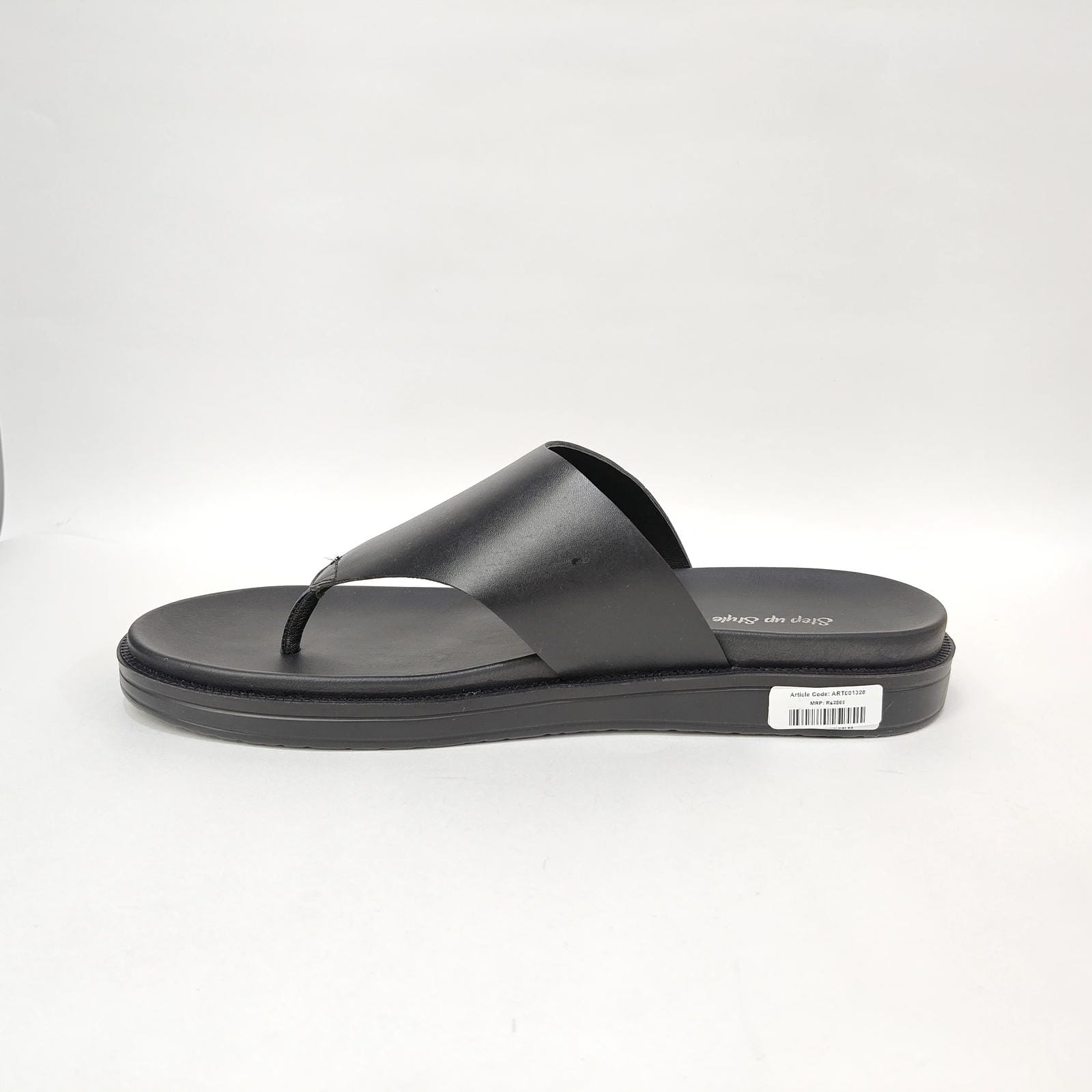StepUpStyle Men’s Comfort Form P Chappal – Black & Tan