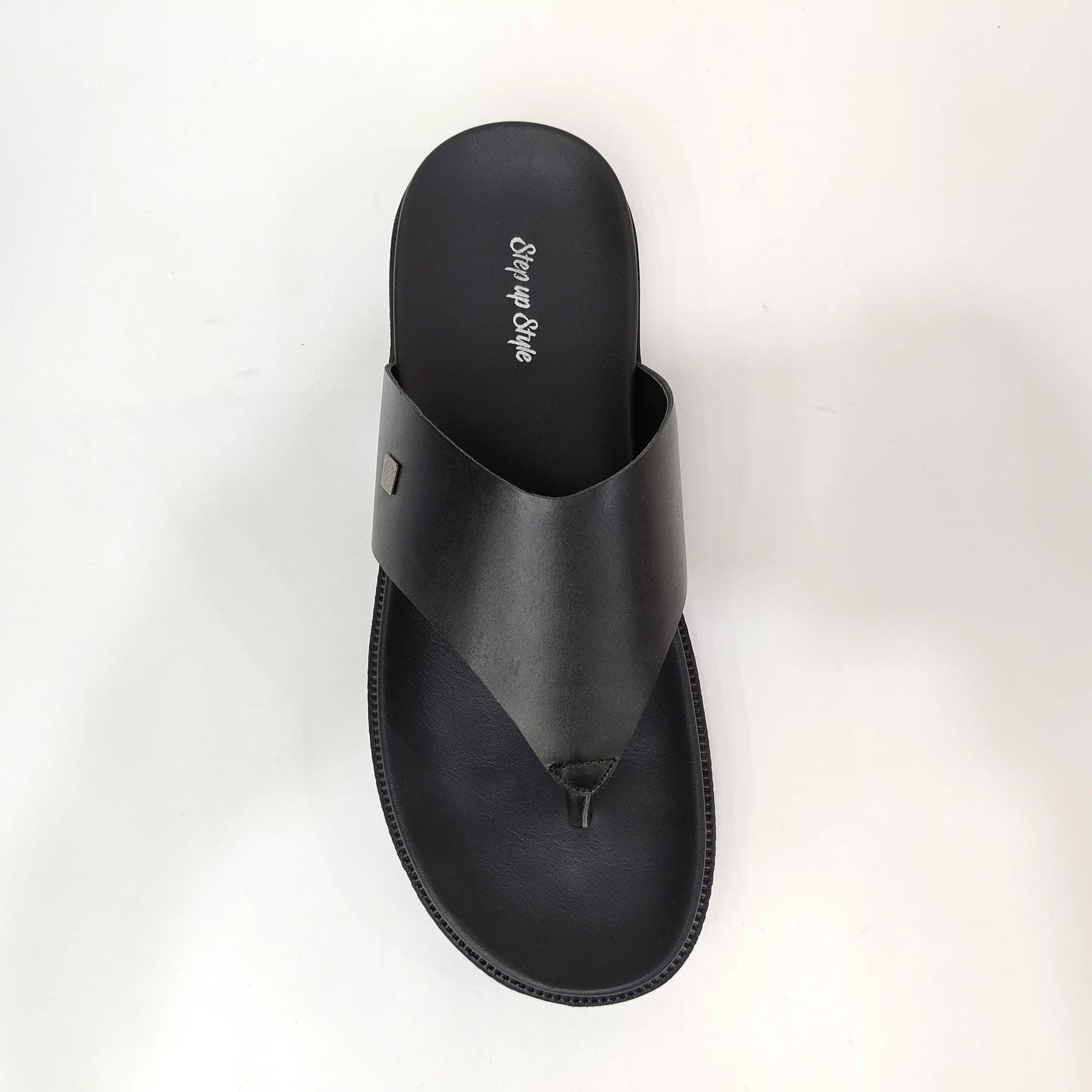 StepUpStyle Men’s Comfort Form P Chappal – Black & Tan
