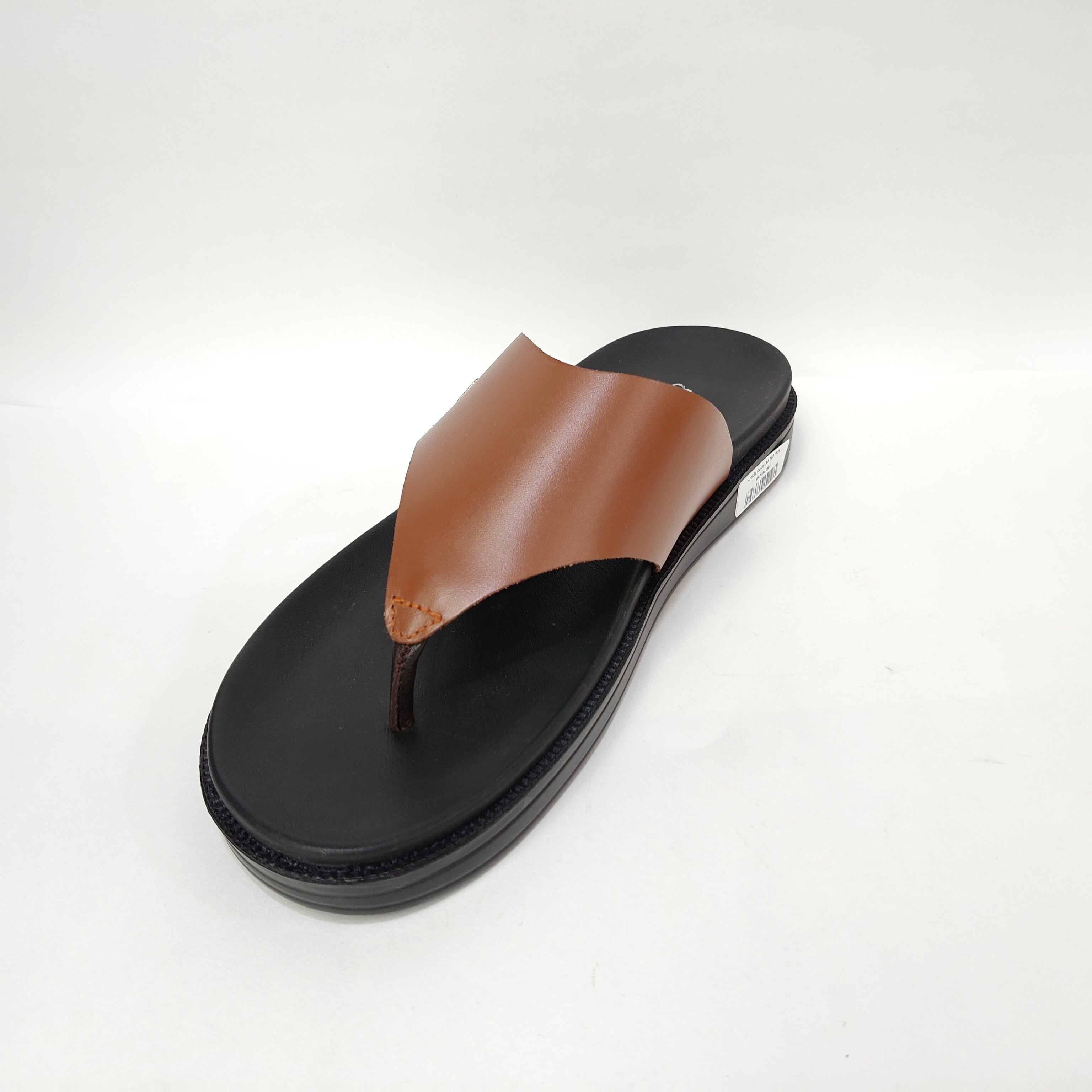 StepUpStyle Men’s Comfort Form P Chappal – Black & Tan