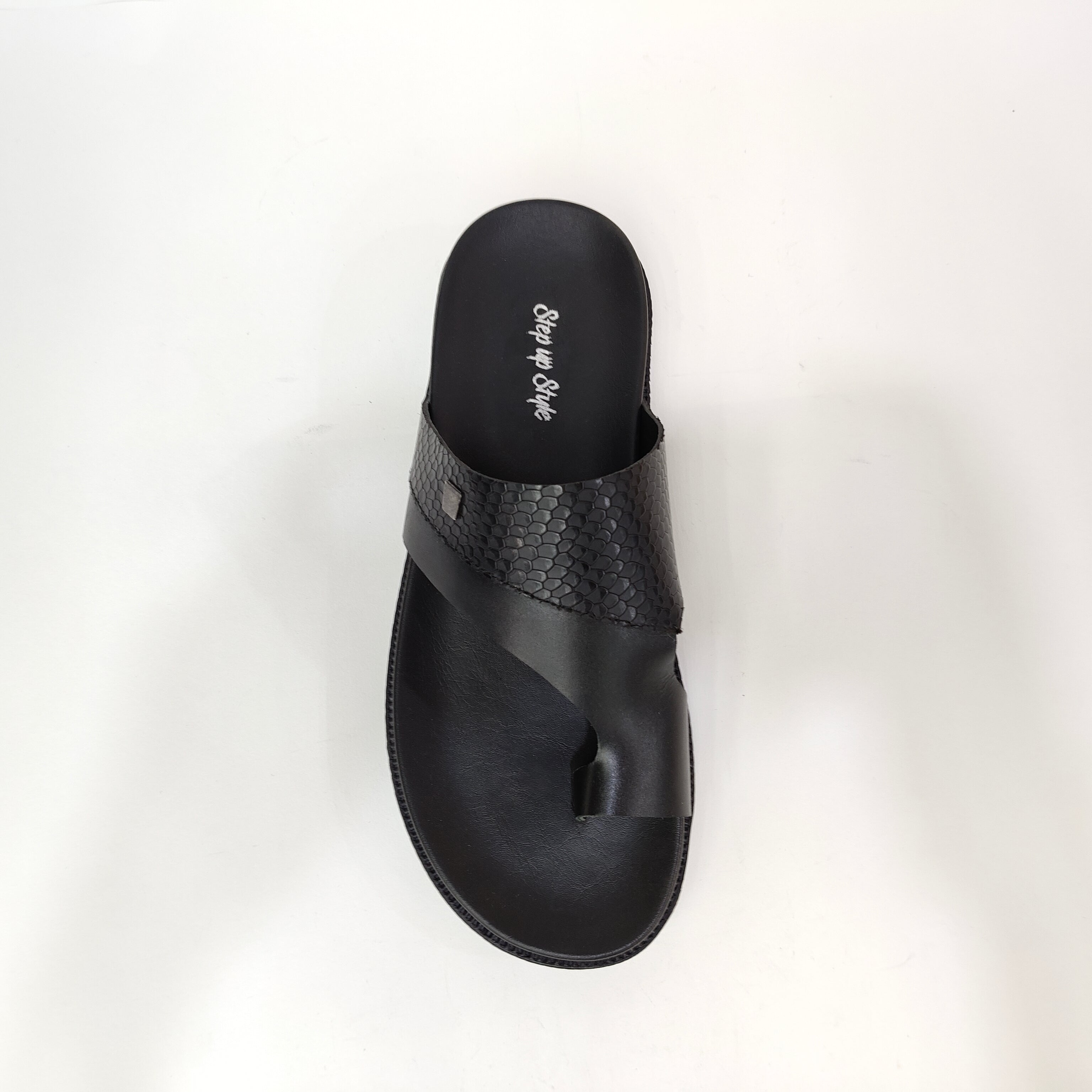 StepUpStyle Men’s Comfort Snake Shield Chappal – Black & Brown