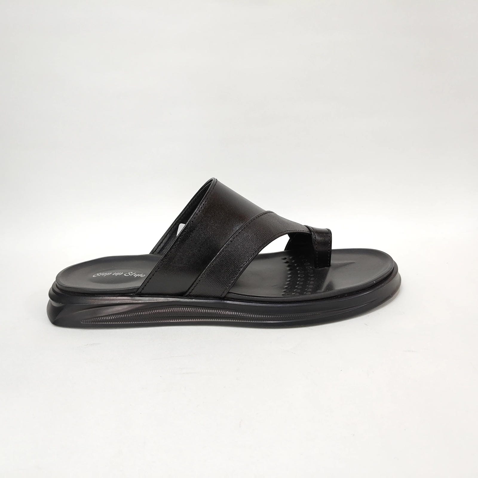 StepUpStyle Men’s Comfort Rub Chappal – Black