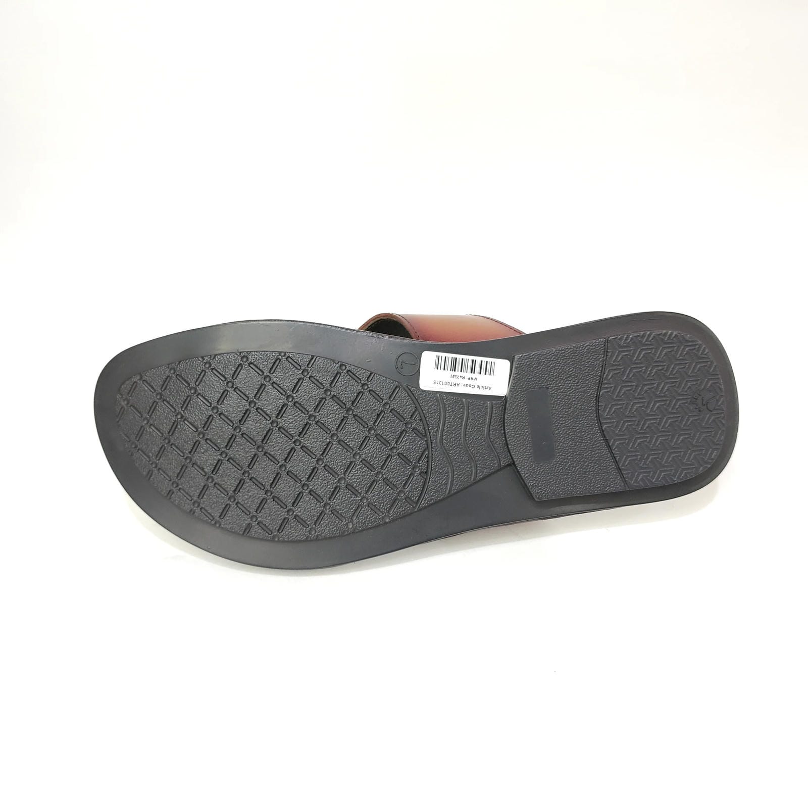 StepUpStyle Men’s Flat Hook Leather Chappal – Maroon & Tan