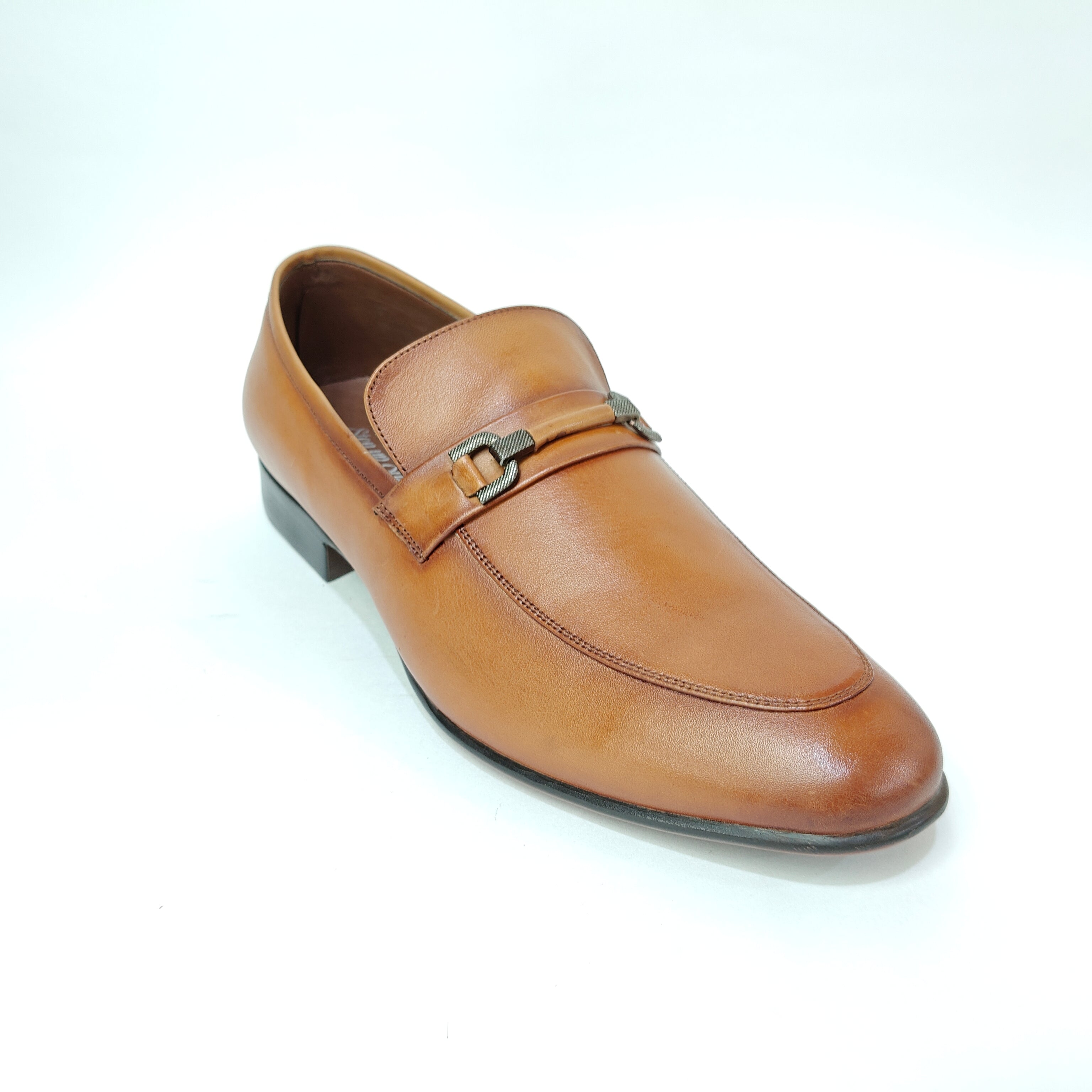 StepUpStyle Men’s Genuine Leather Formal Loafer – Black & Tan