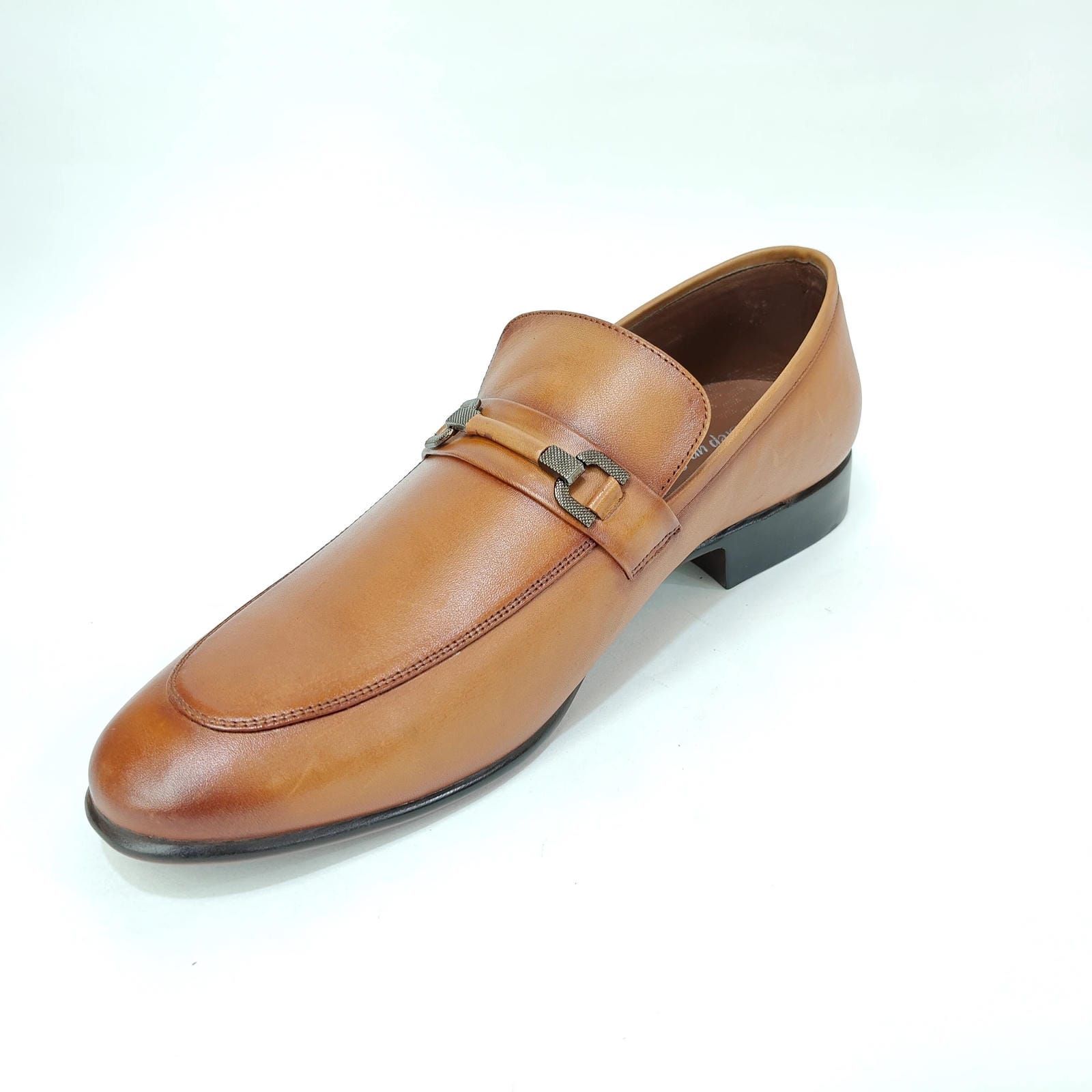 StepUpStyle Men’s Genuine Leather Formal Loafer – Black & Tan