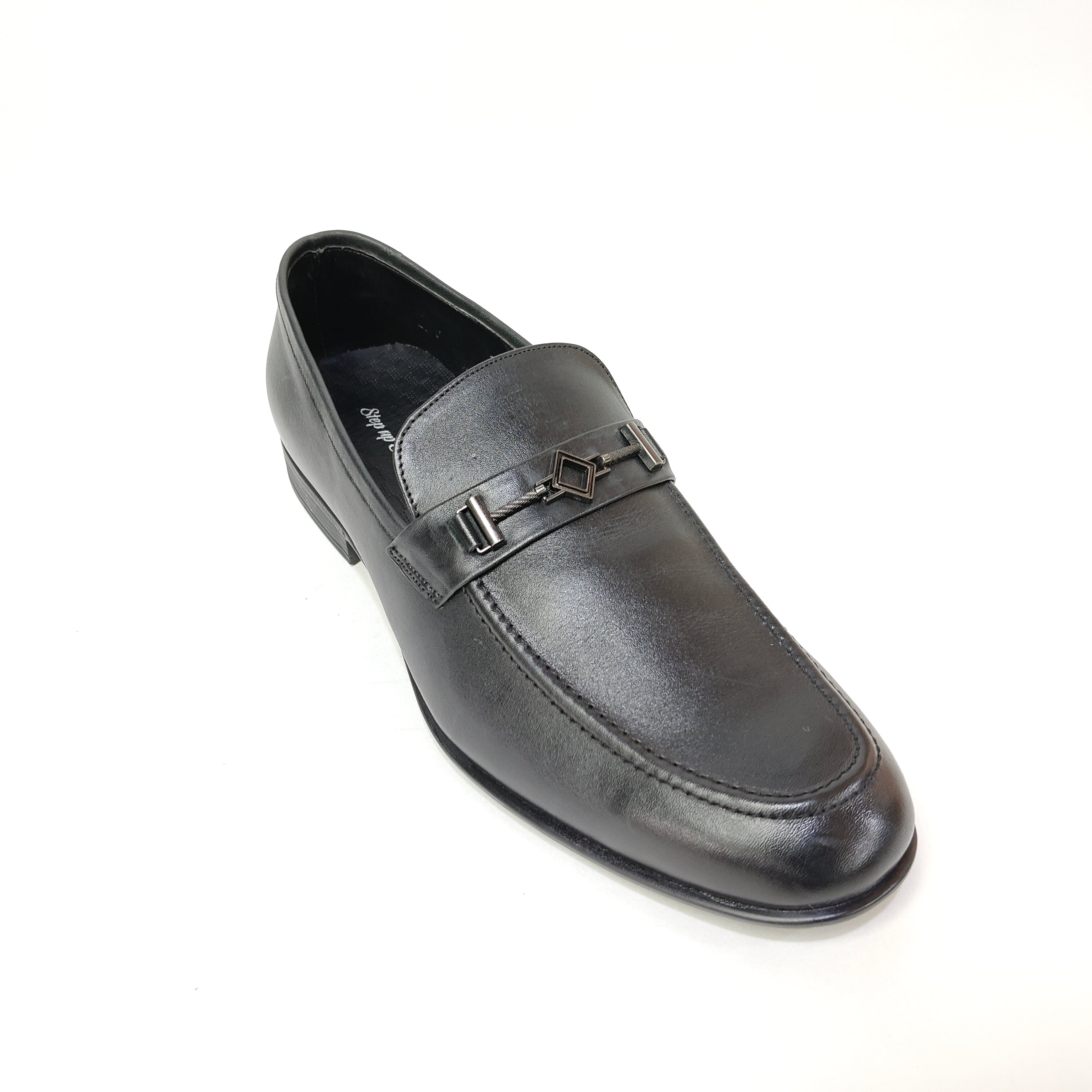 StepUpStyle Men’s Genuine Leather Loafer S.P – Black & Blue
