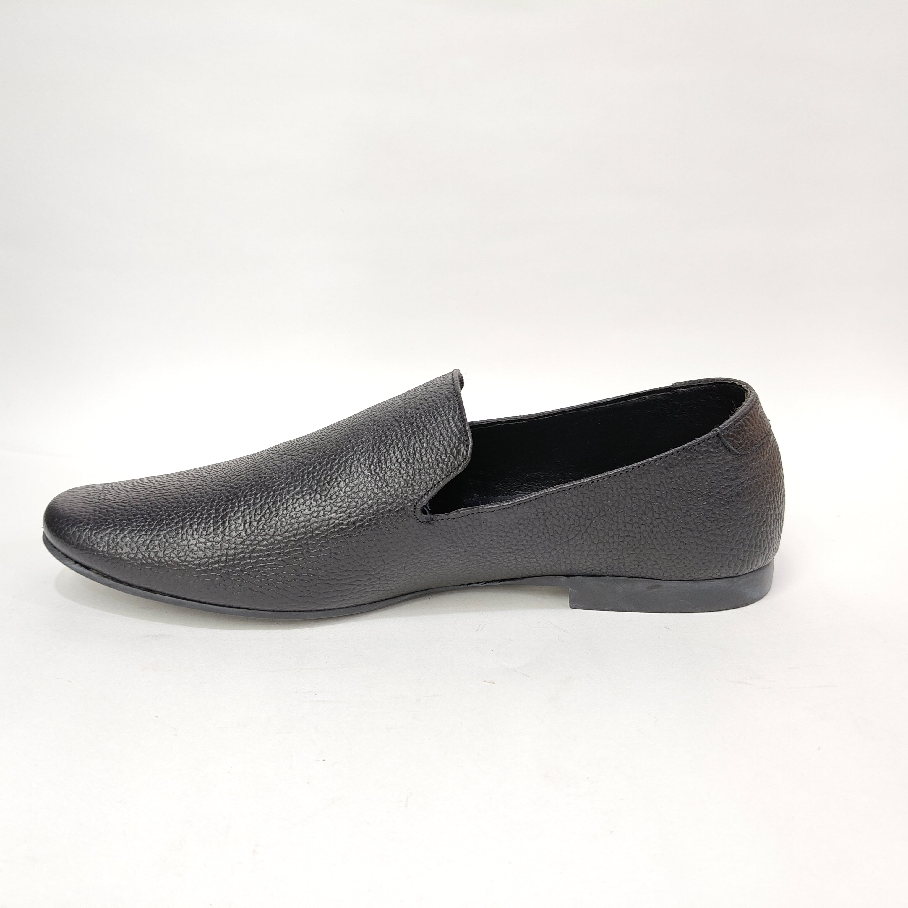 StepUpStyle Men’s Genuine Leather Button Loafer – Black & Blue