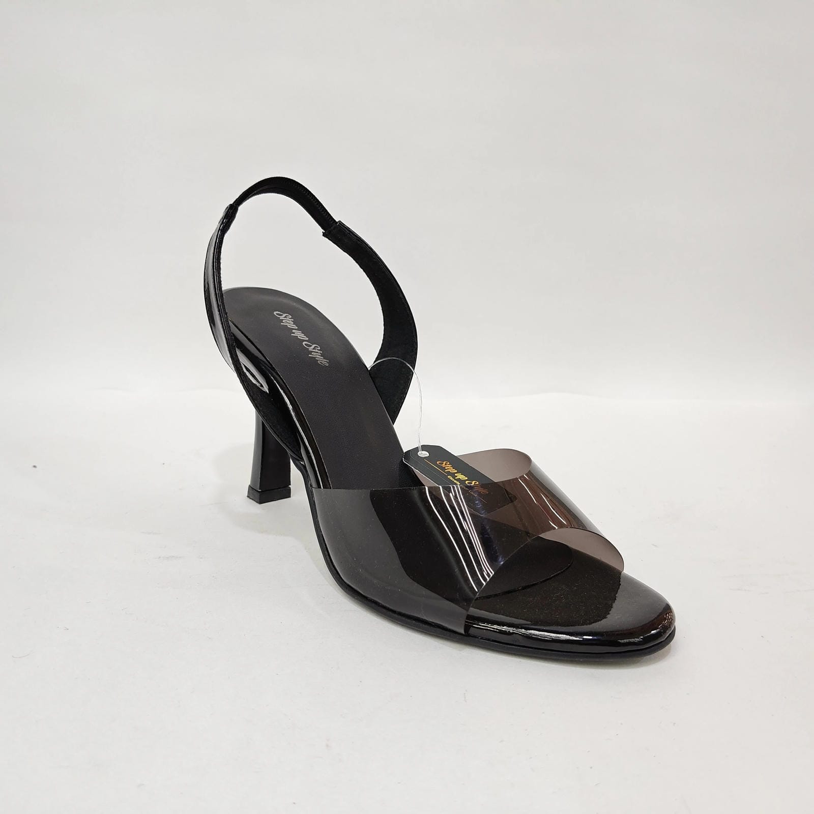 Pencil Heel with Transparent Cover – Black, Pink & Cream