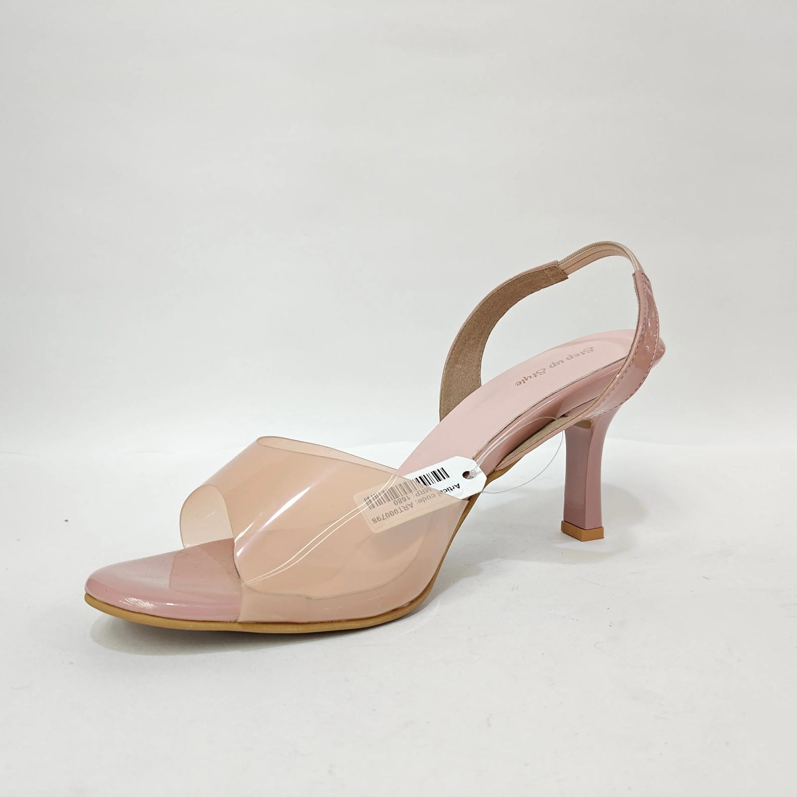 Pencil Heel with Transparent Cover – Black, Pink & Cream