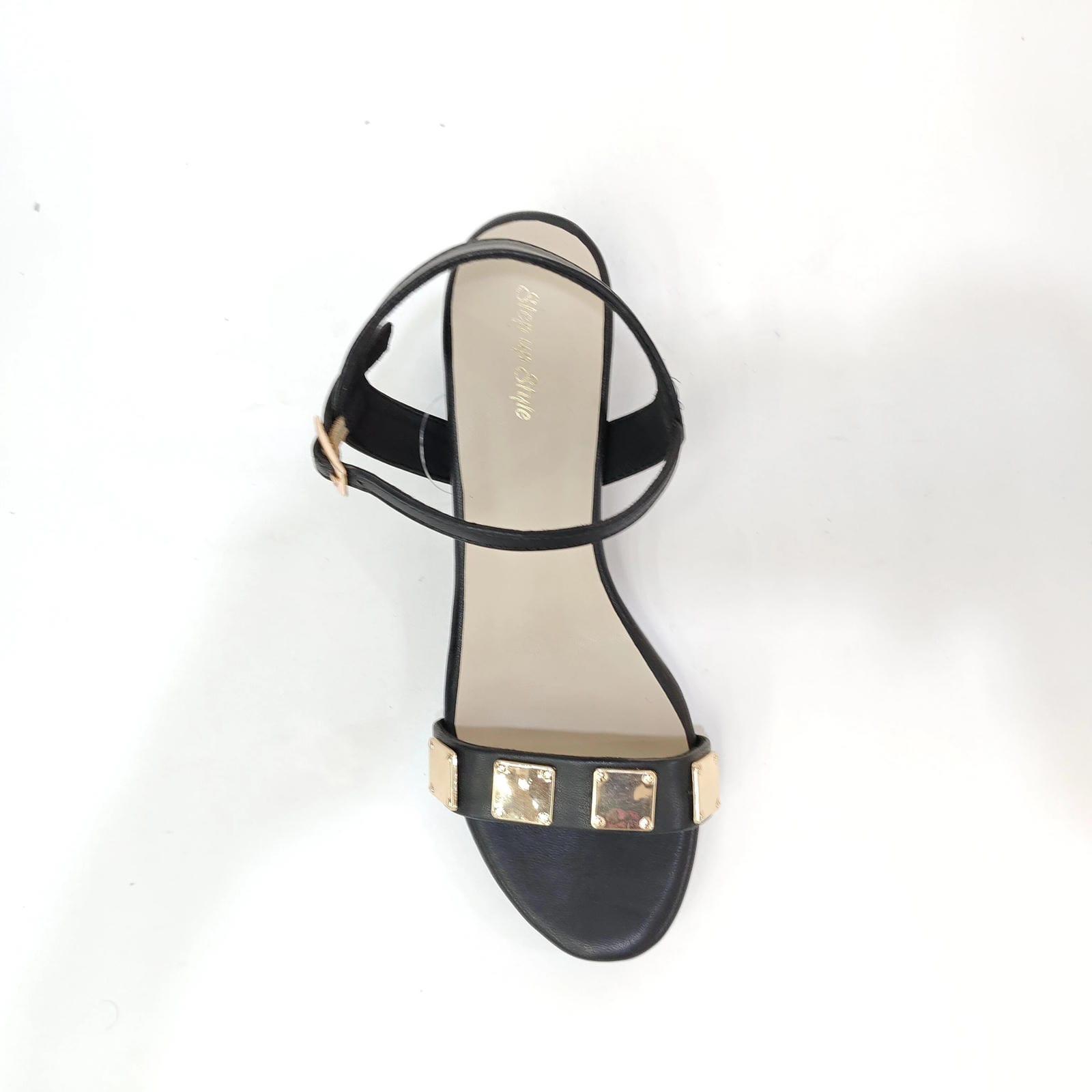 Block Heel with Square Pattern – Yellow, Brown & Black