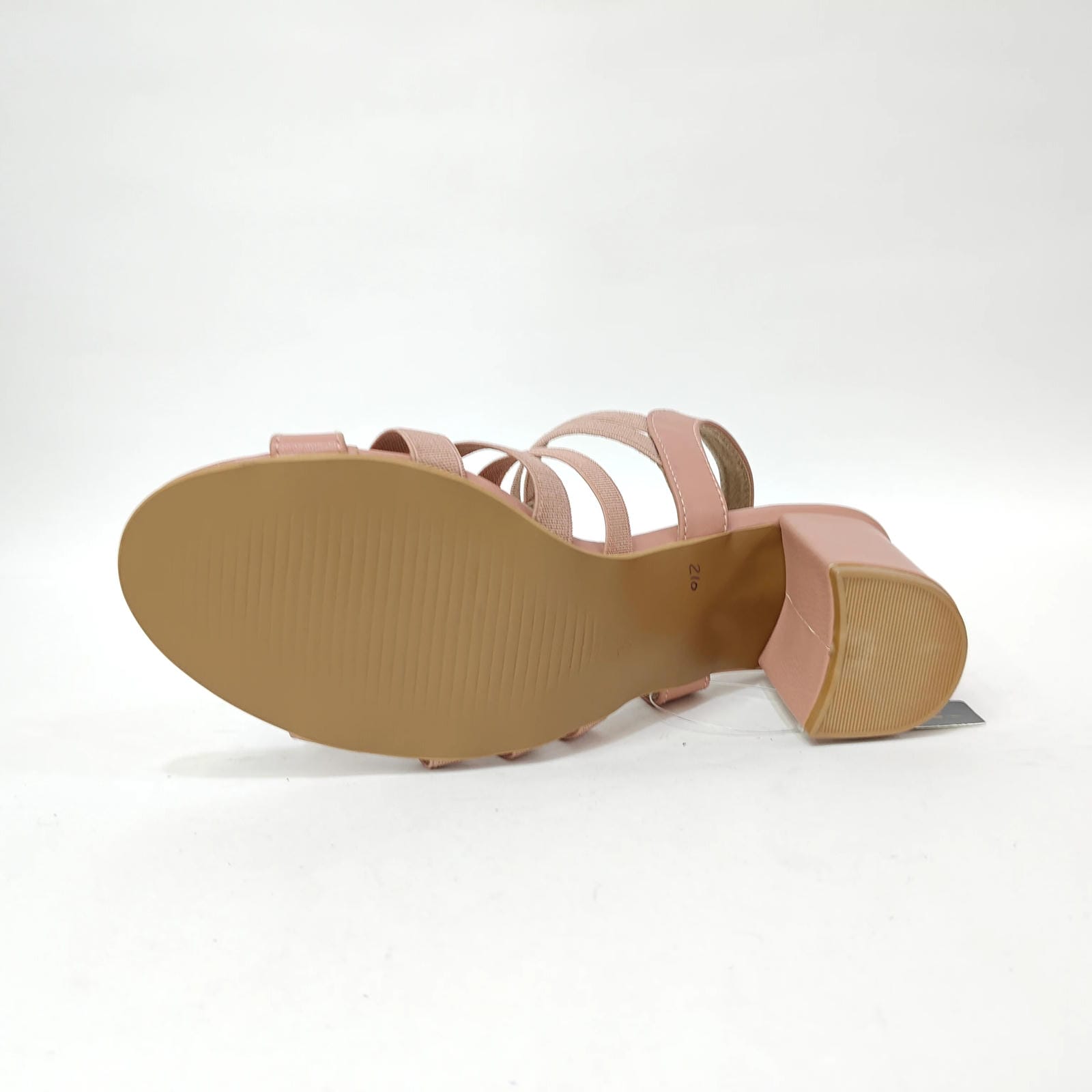Block Heel 6 Belts – Cream, Pink & Black