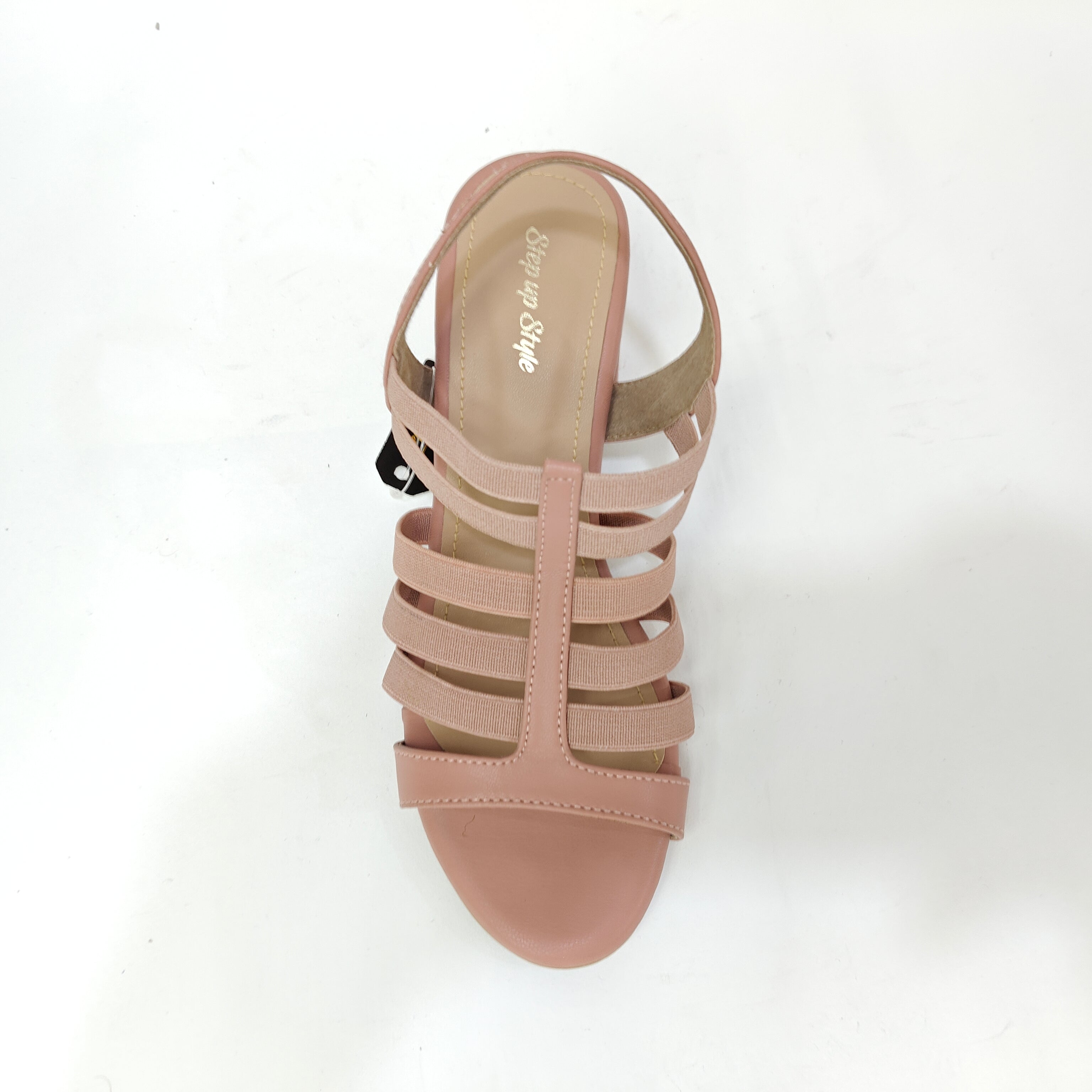 Block Heel 6 Belts – Cream, Pink & Black