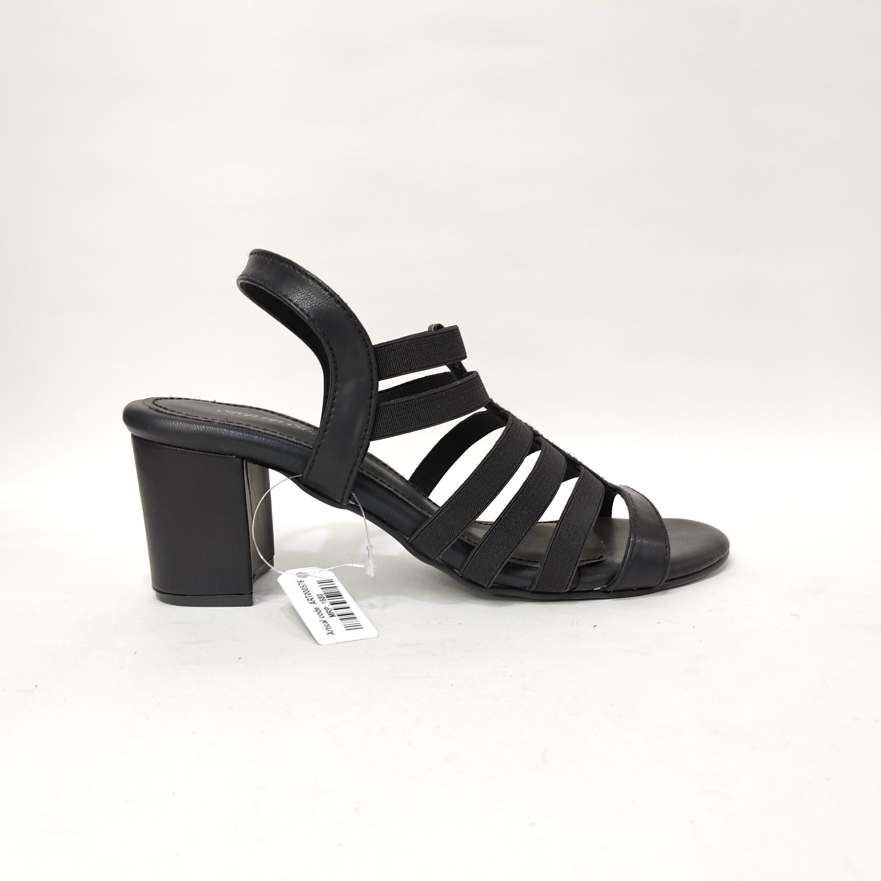 Block Heel 6 Belts – Cream, Pink & Black