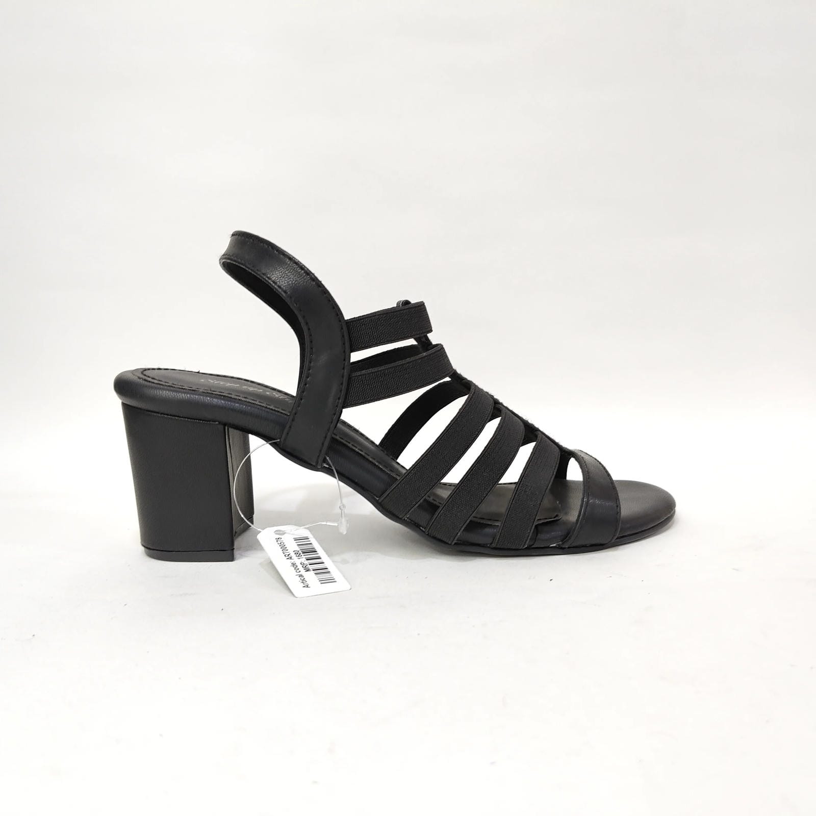 Block Heel 6 Belts – Cream, Pink & Black