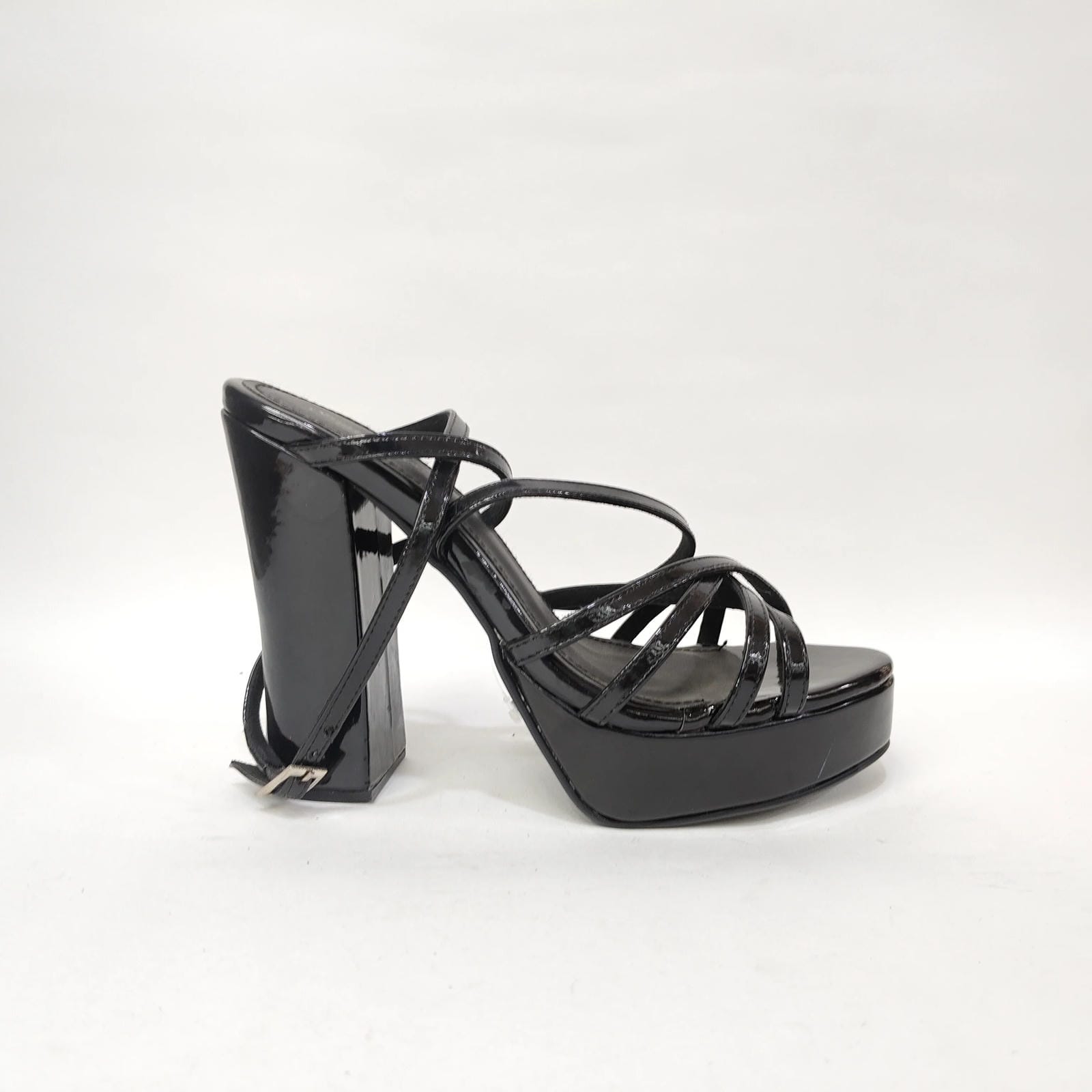 StepUpStyle Women’s Long Block Heel with 6 Belts – Black & Silver