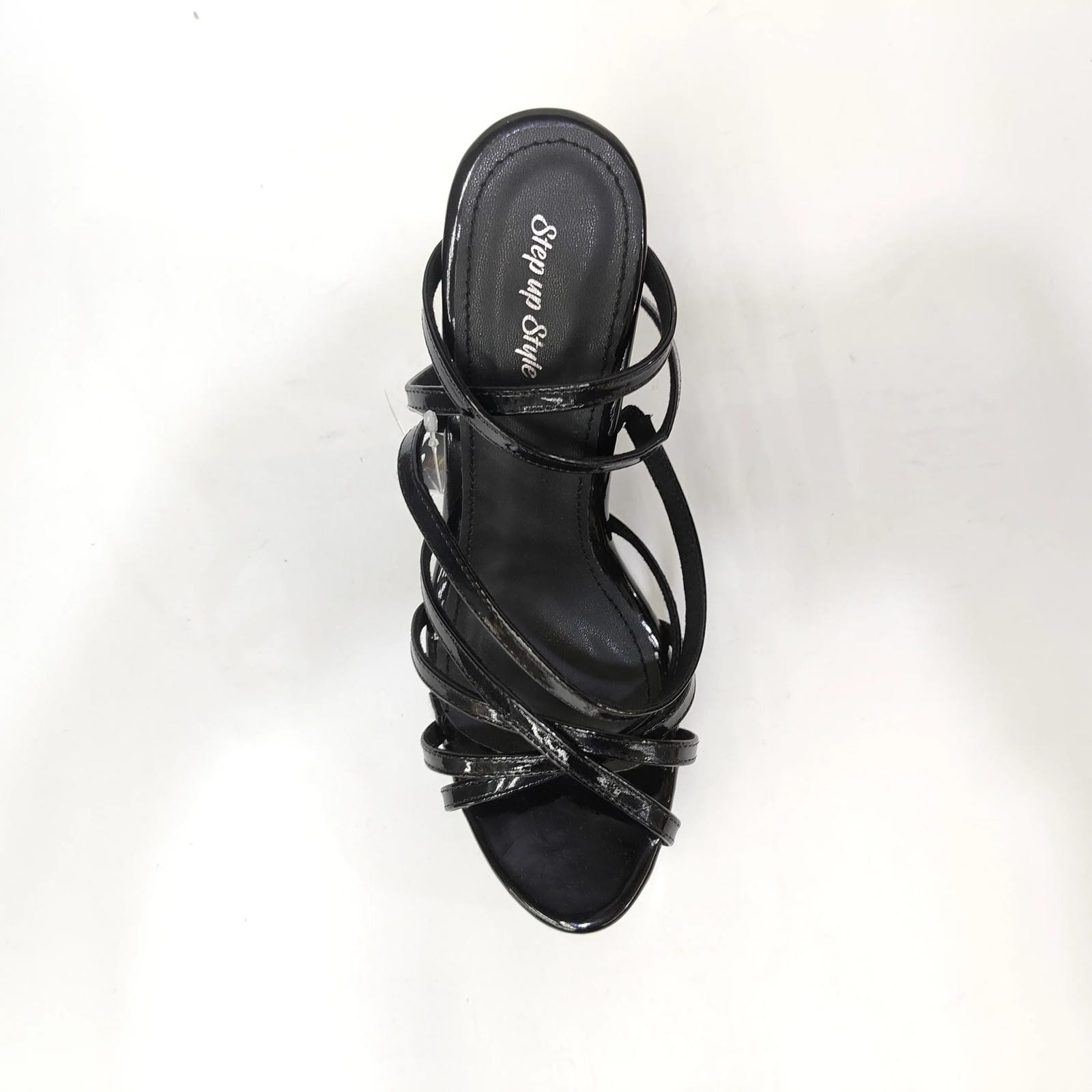 StepUpStyle Women’s Long Block Heel with 6 Belts – Black & Silver