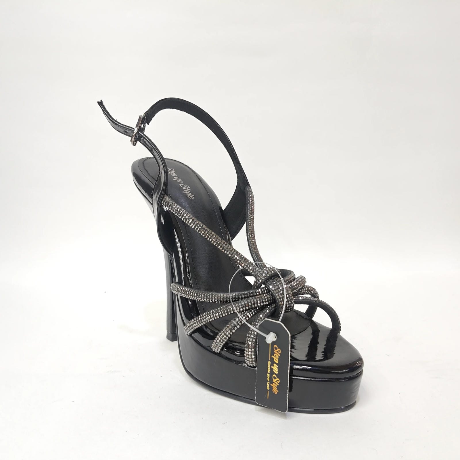 StepUpStyle Women’s Pencil Long Heel with Tie 4-Belt – Silver, Golden & Black
