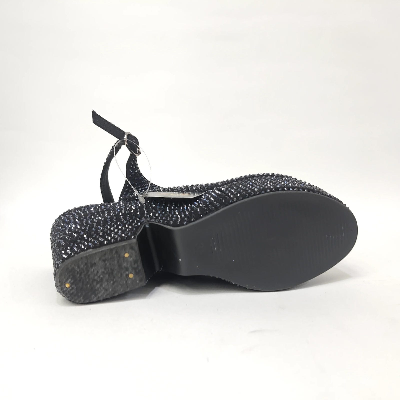 StepUpStyle Women’s Chunky Heel with Diamond Cover – Black & Gold