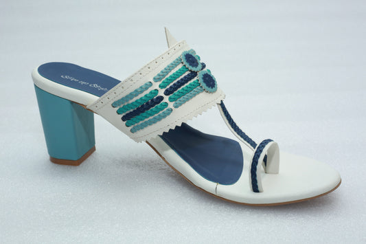 Women's Kollhapuri Designer Block Heel