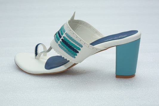 Women's Kollhapuri Designer Block Heel