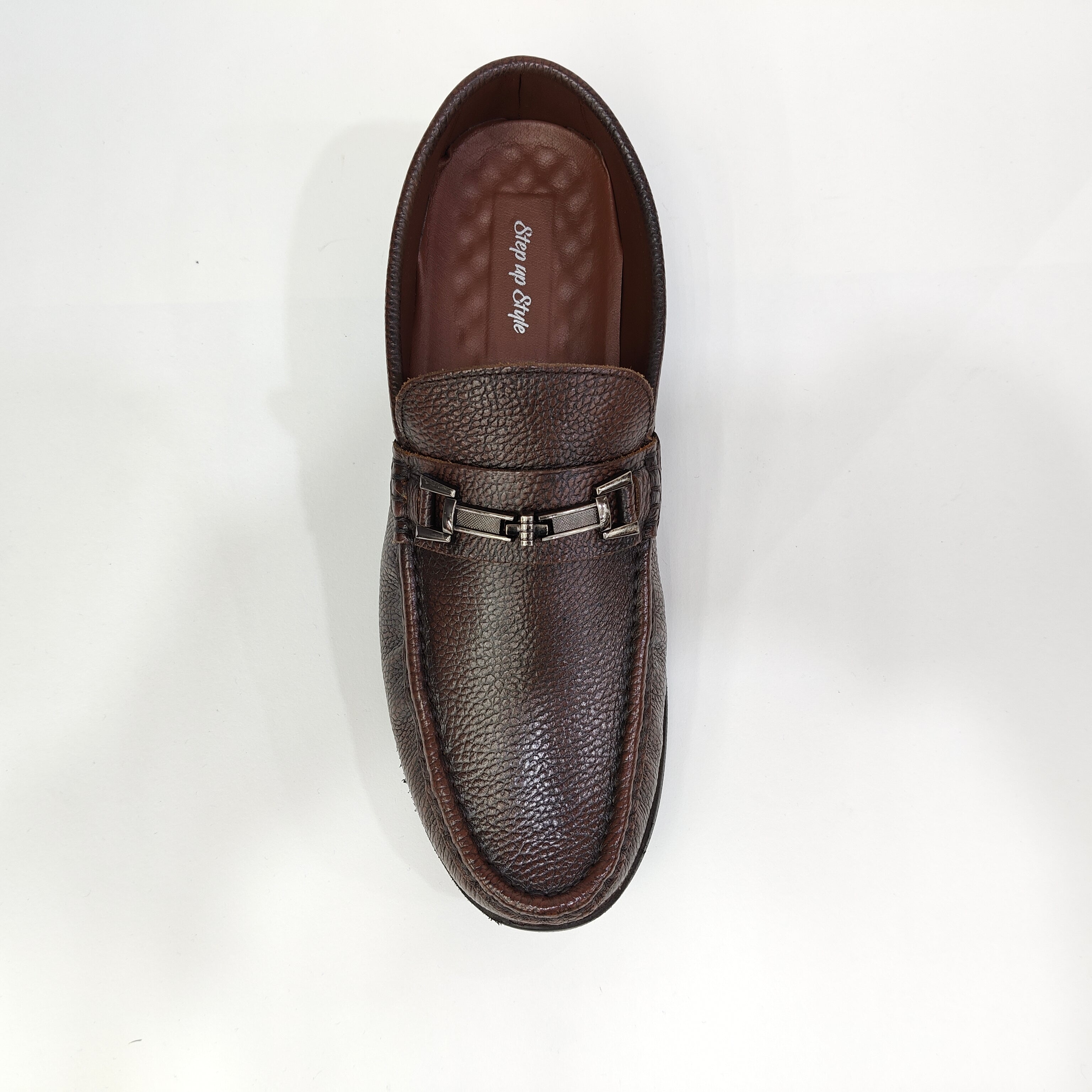 Men’s Genuine Leather Loafer – Classic Brown Slip-On Shoes
